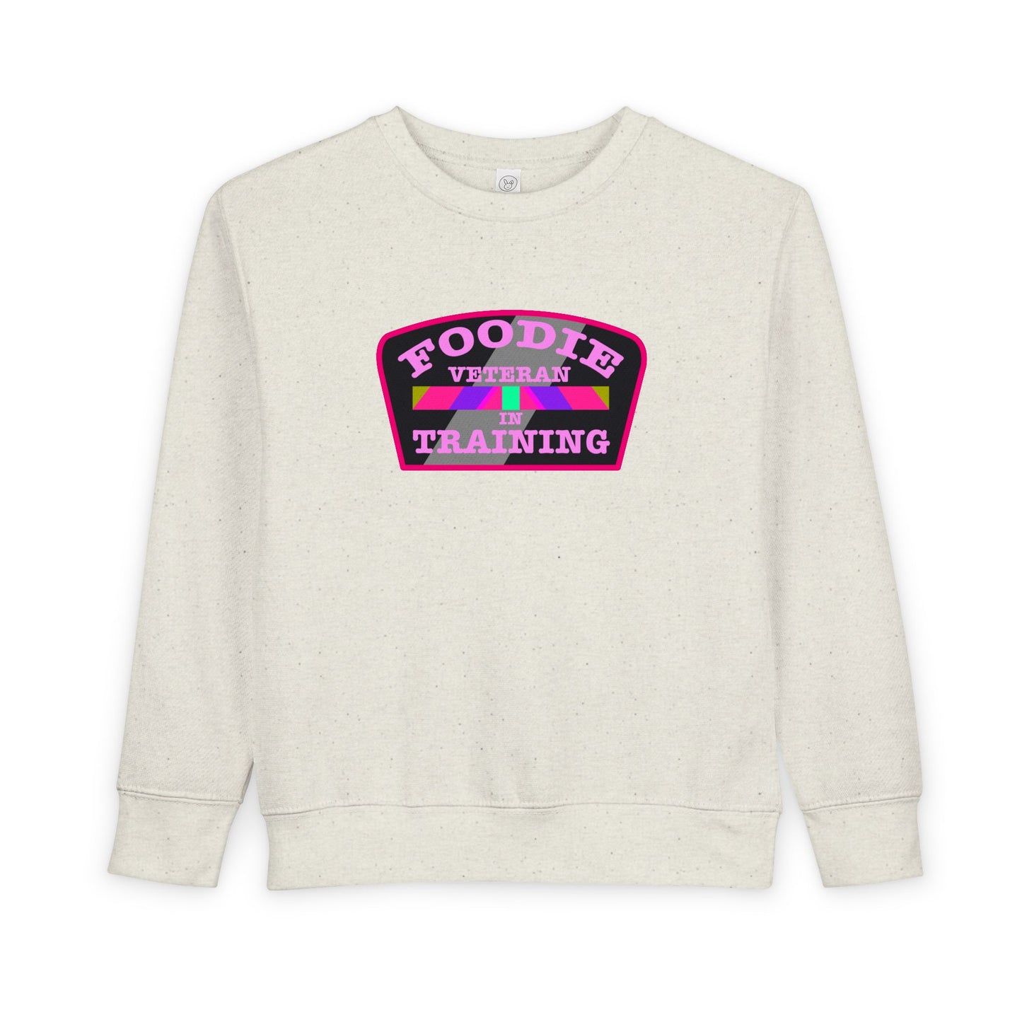 L.O.E.F Foodie Veteran In Training Toddler Sweatshirt (Pink)