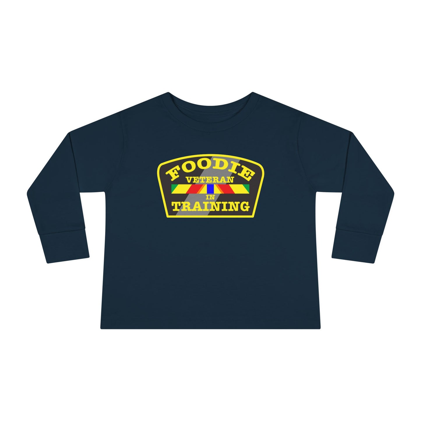 L.O.E.F Foodie Veteran In Training Toddler Long Sleeve Tee (Yellow)