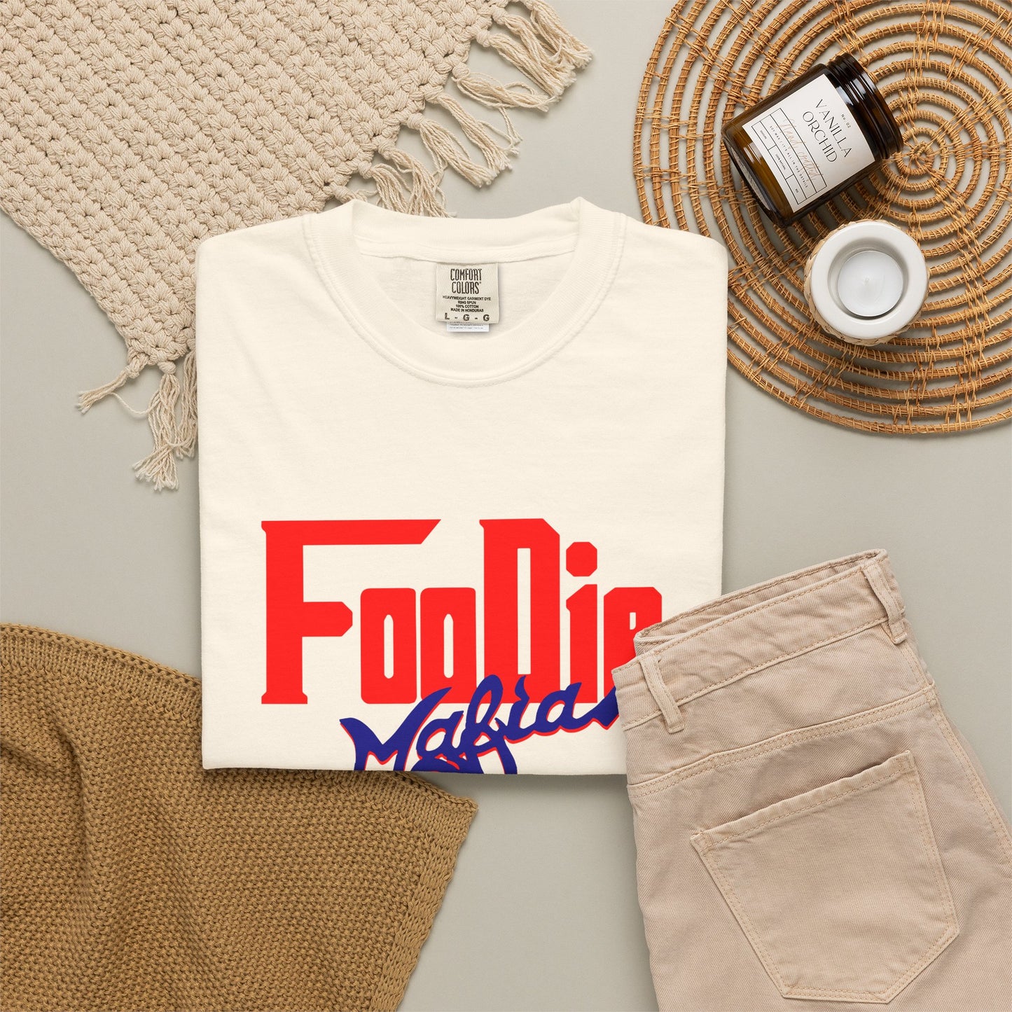 L.O.E.F Red Foodie Mafia Unisex Tee shirt (Dark Blue)