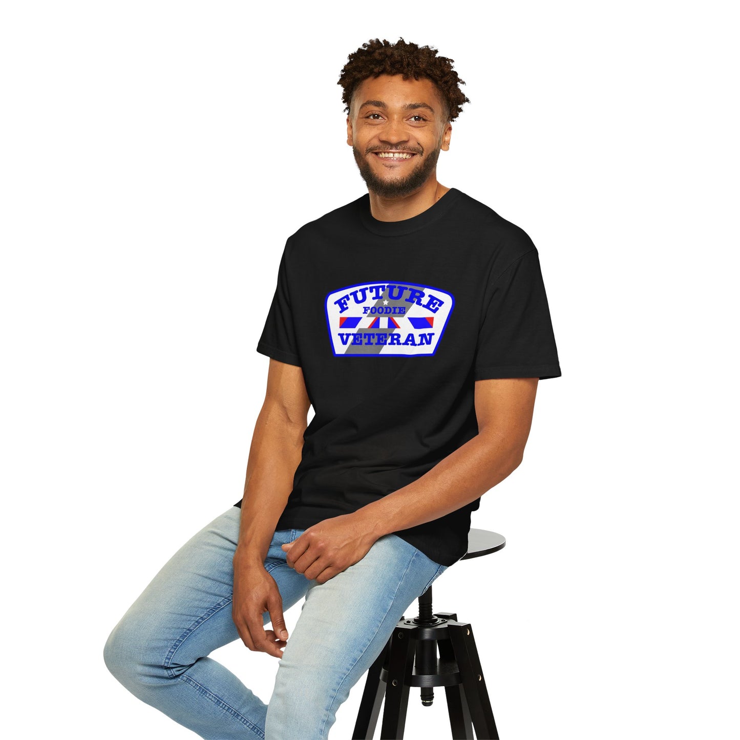 L.O.E.F Future Foodie Veteran Unisex Tee Shirt (Blue)