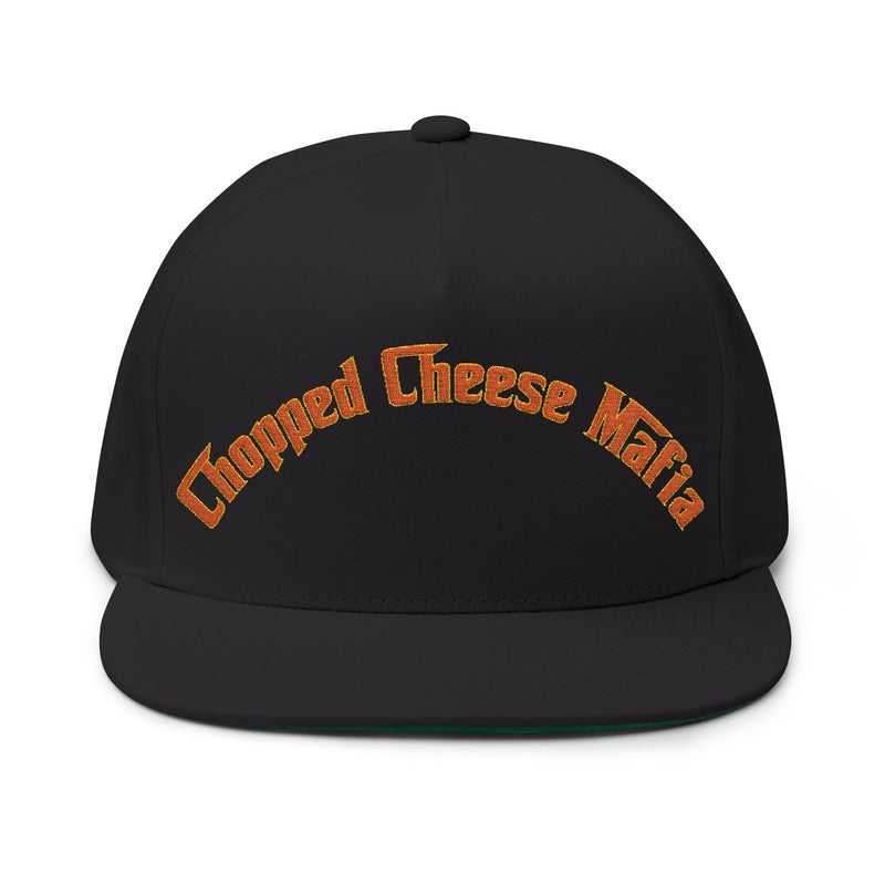 Flat Bill Cap — "Chopped Cheese Mafia" Embroidered Streetwear Hat