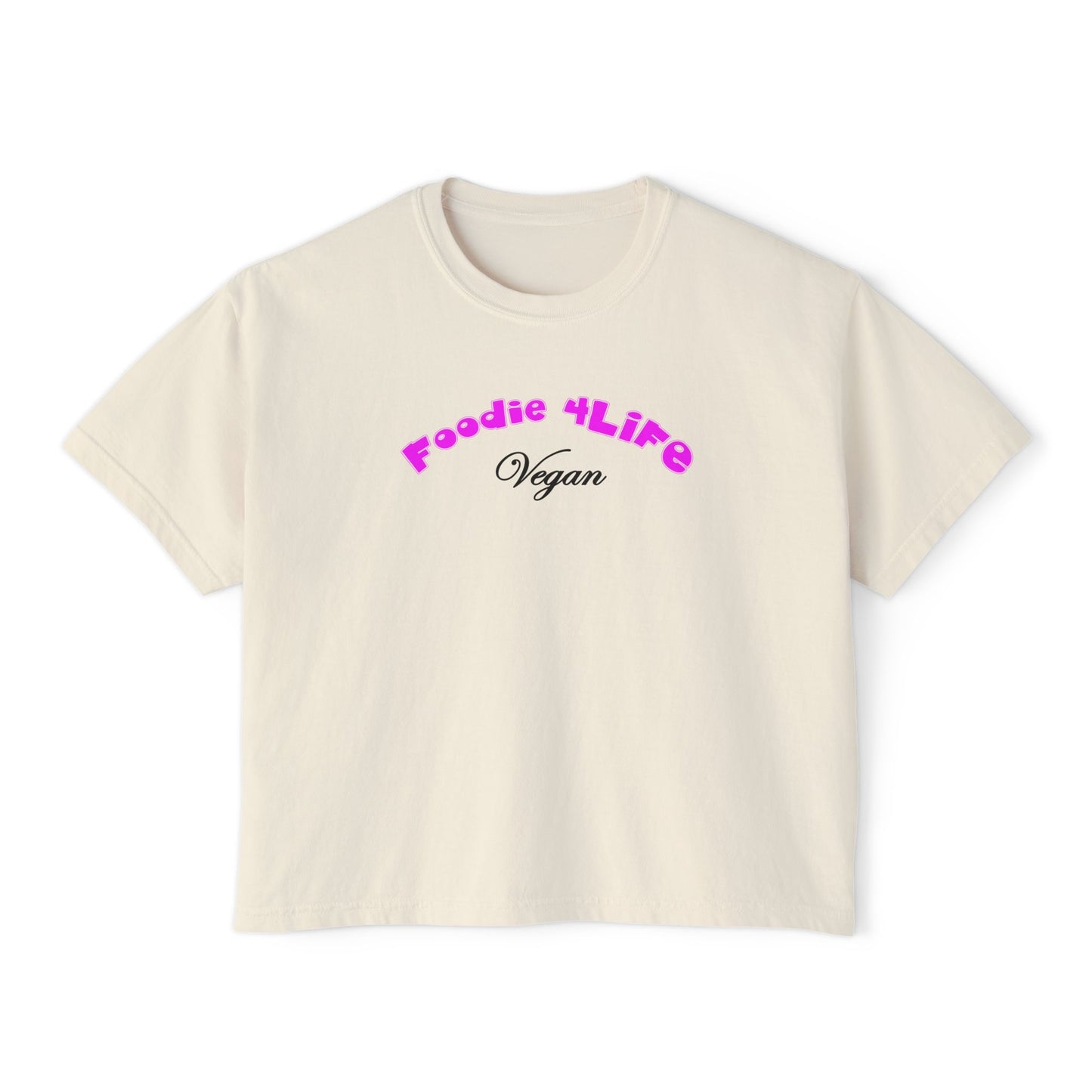 L.O.E.F Foodie 4Life Vegan Boxy Tee (Fuchsia)