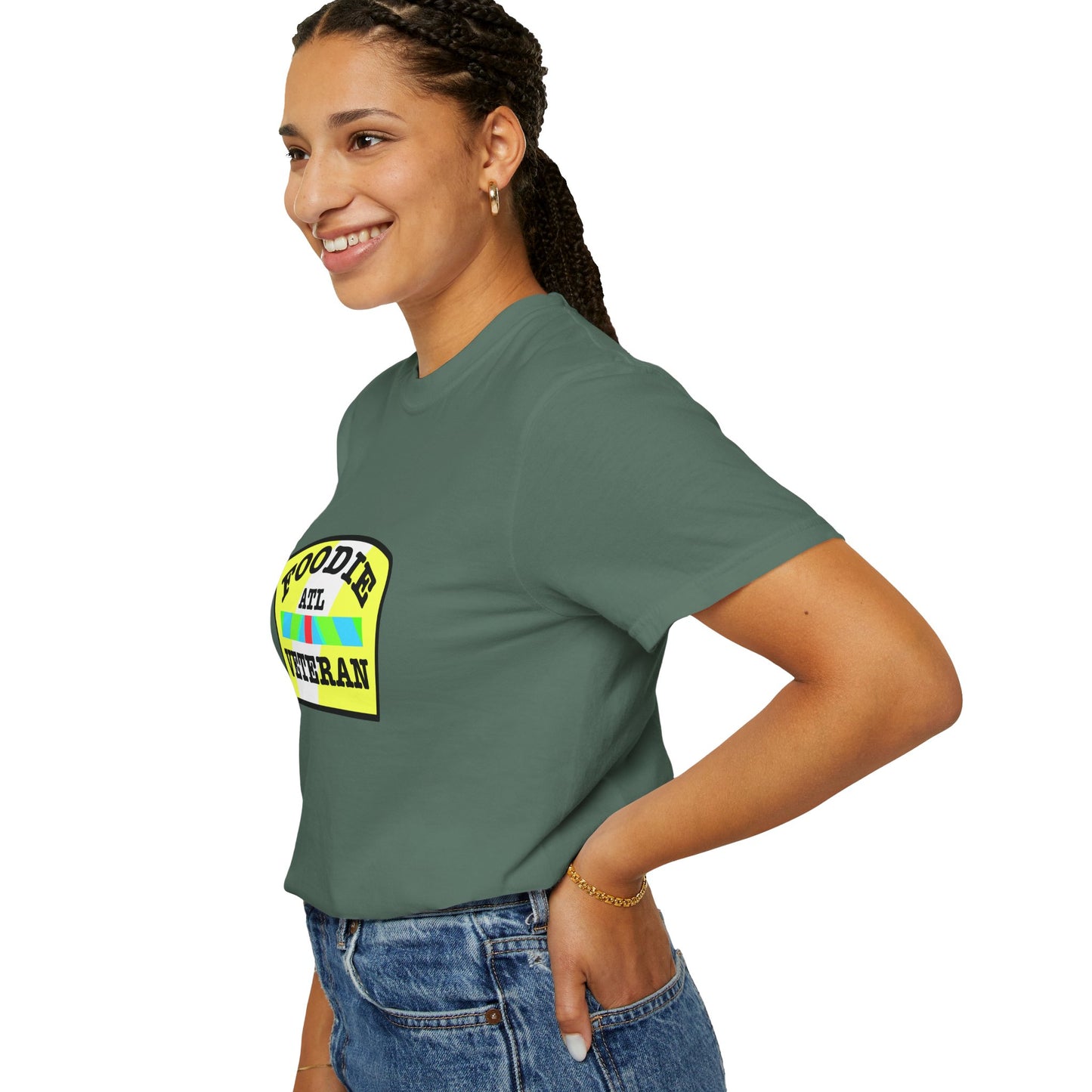 L.O.E.F Foodie Veteran ATL Unisex Tee Shirt (Yellow and Black)