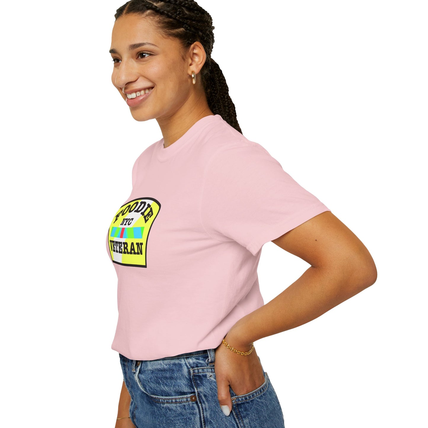 L.O.E.F Foodie Veteran NYC Unisex Tee Shirt (Yellow and Black)