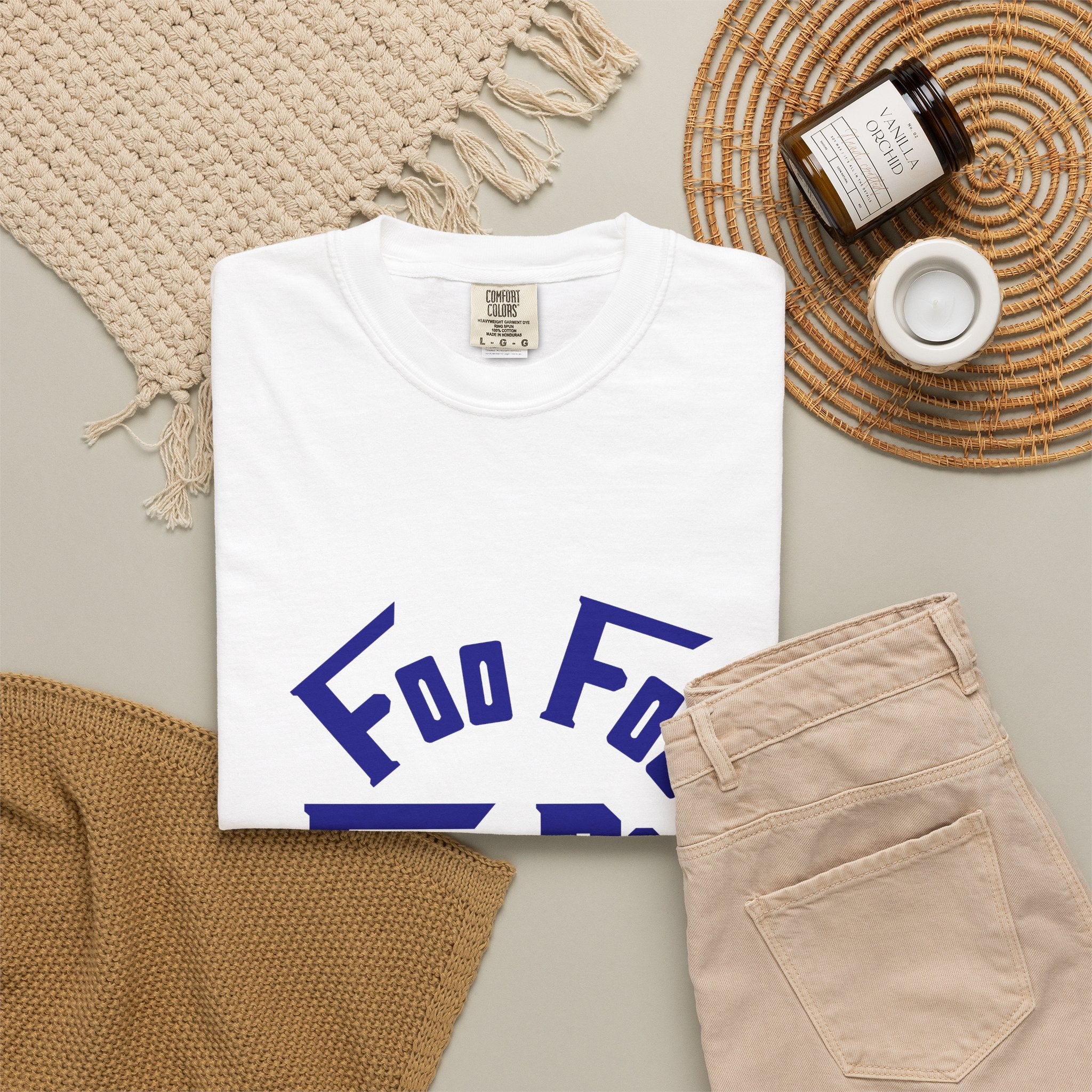 L.O.E.F FOO FOO FOODIE Unisex Tee shirt(Dark Blue)