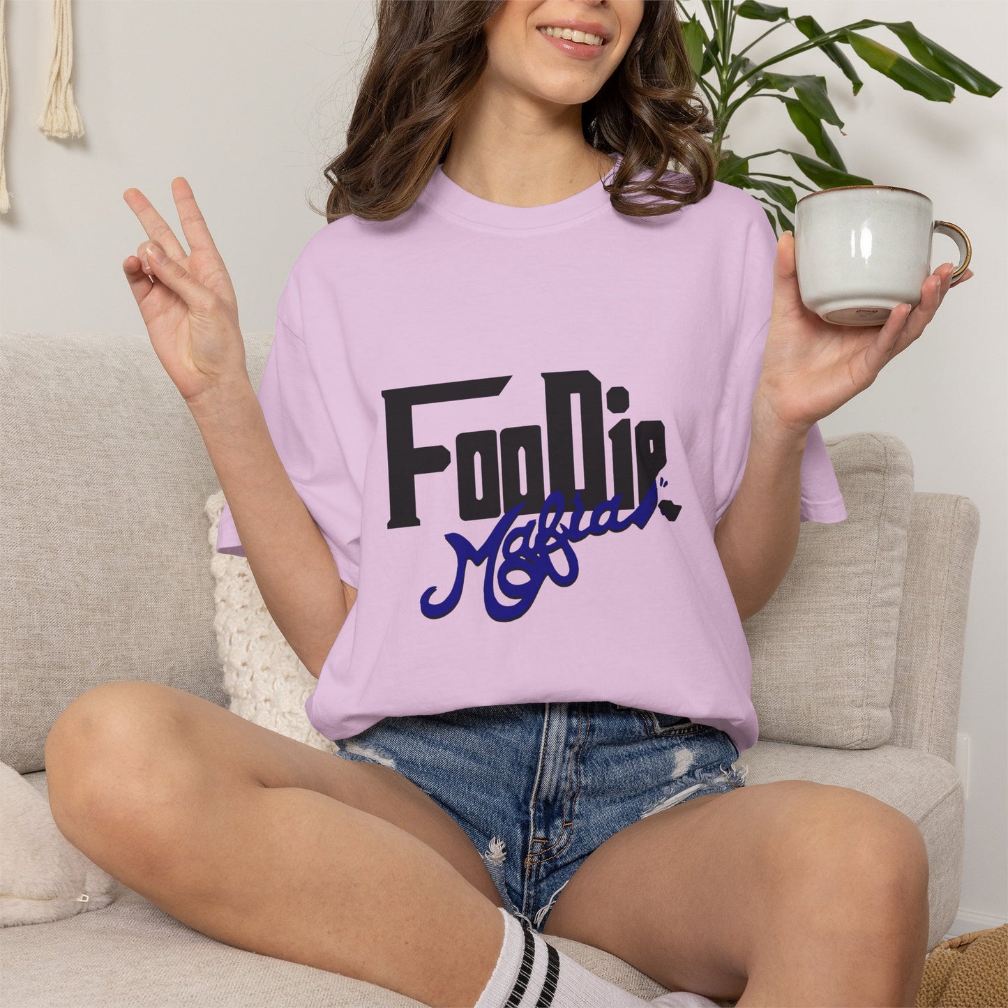 L.O.E.F Foodie Mafia Unisex Tee shirt (Dark Blue)