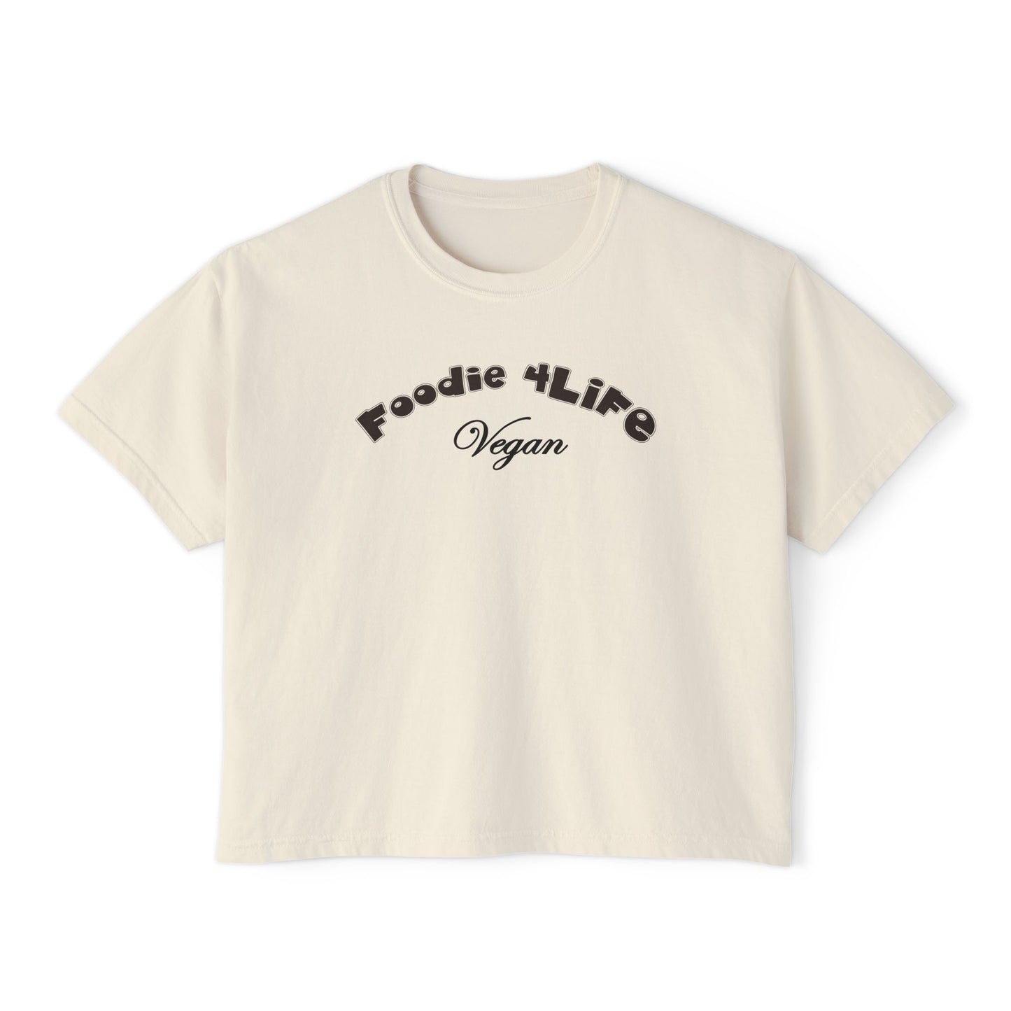 L.O.E.F Foodie 4Life Vegan Boxy Tee (Black)