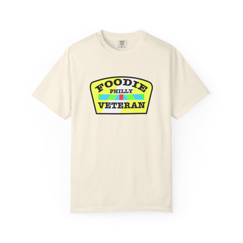 L.O.E.F Foodie Veteran PHILLY Unisex Tee Shirt (Yellow and Black)
