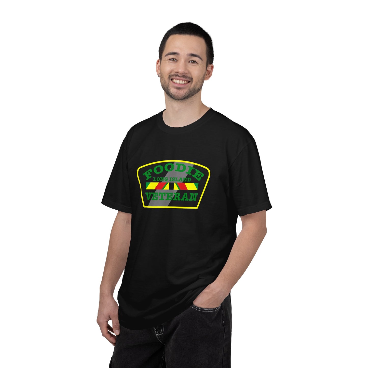 L.O.E.F Foodie Veteran Long Island Unisex Tee Shirt (Green)