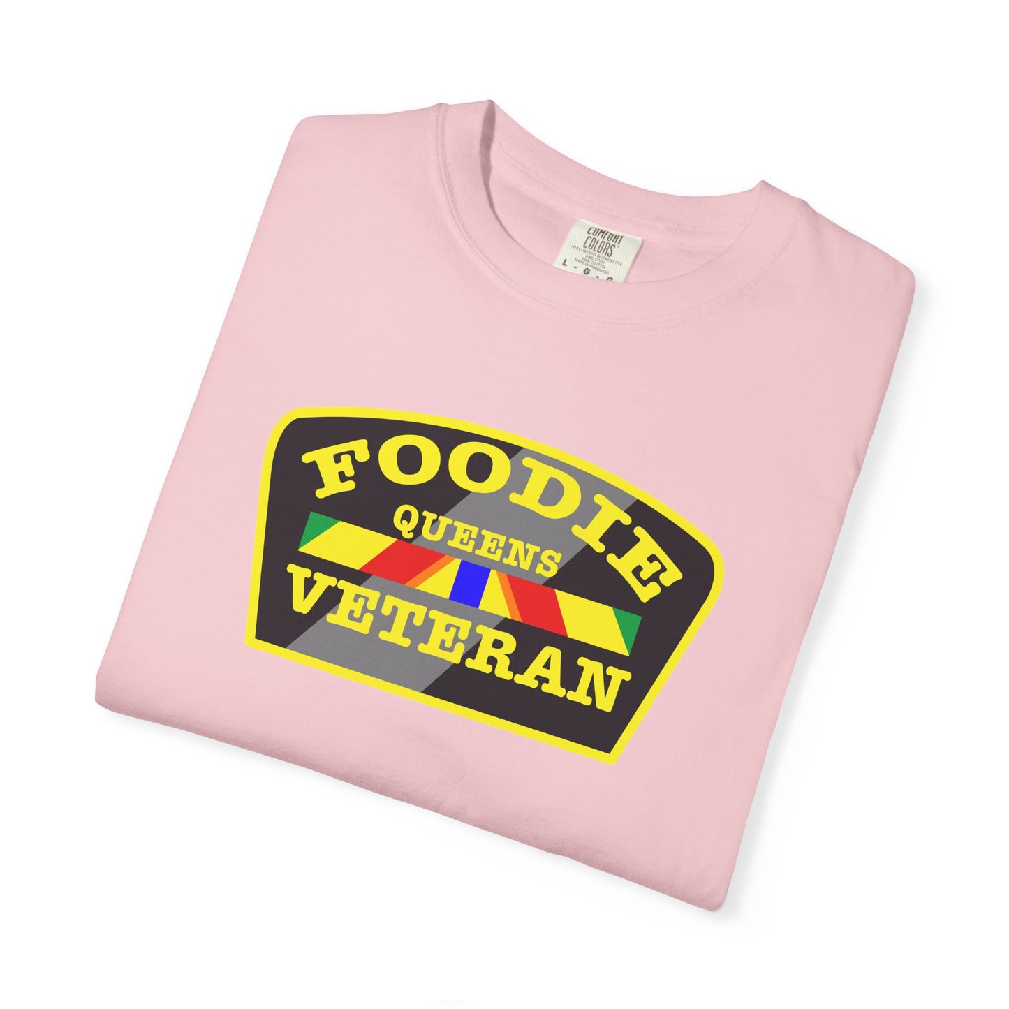 L.O.E.F Foodie Veteran QUEENS Unisex Tee Shirt (Yellow)