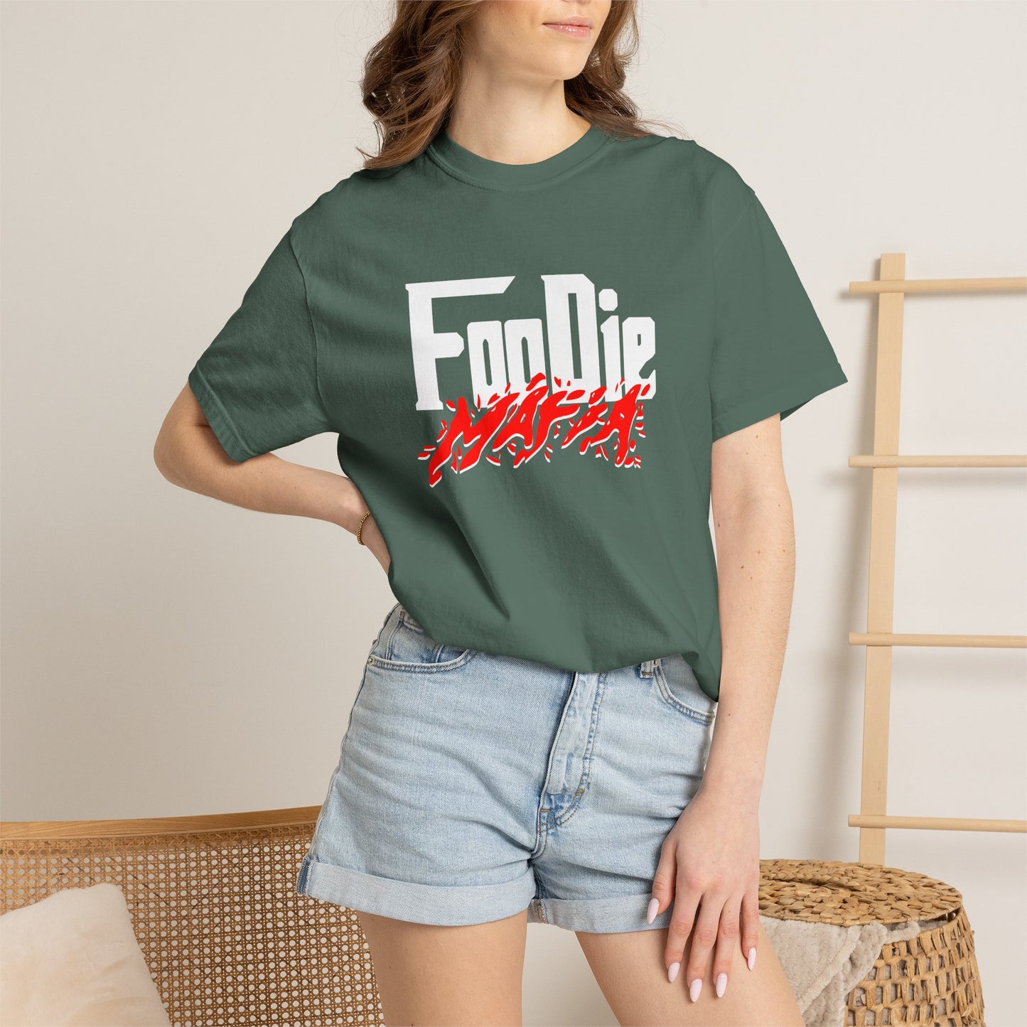 L.O.E.F Foodie Mafia Unisex Tee Shirt  (Red)
