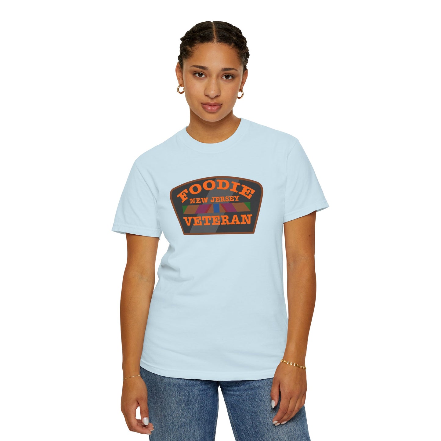 L.O.E.F Foodie Veteran NEW JERSEY Unisex Tee Shirt (Orange)