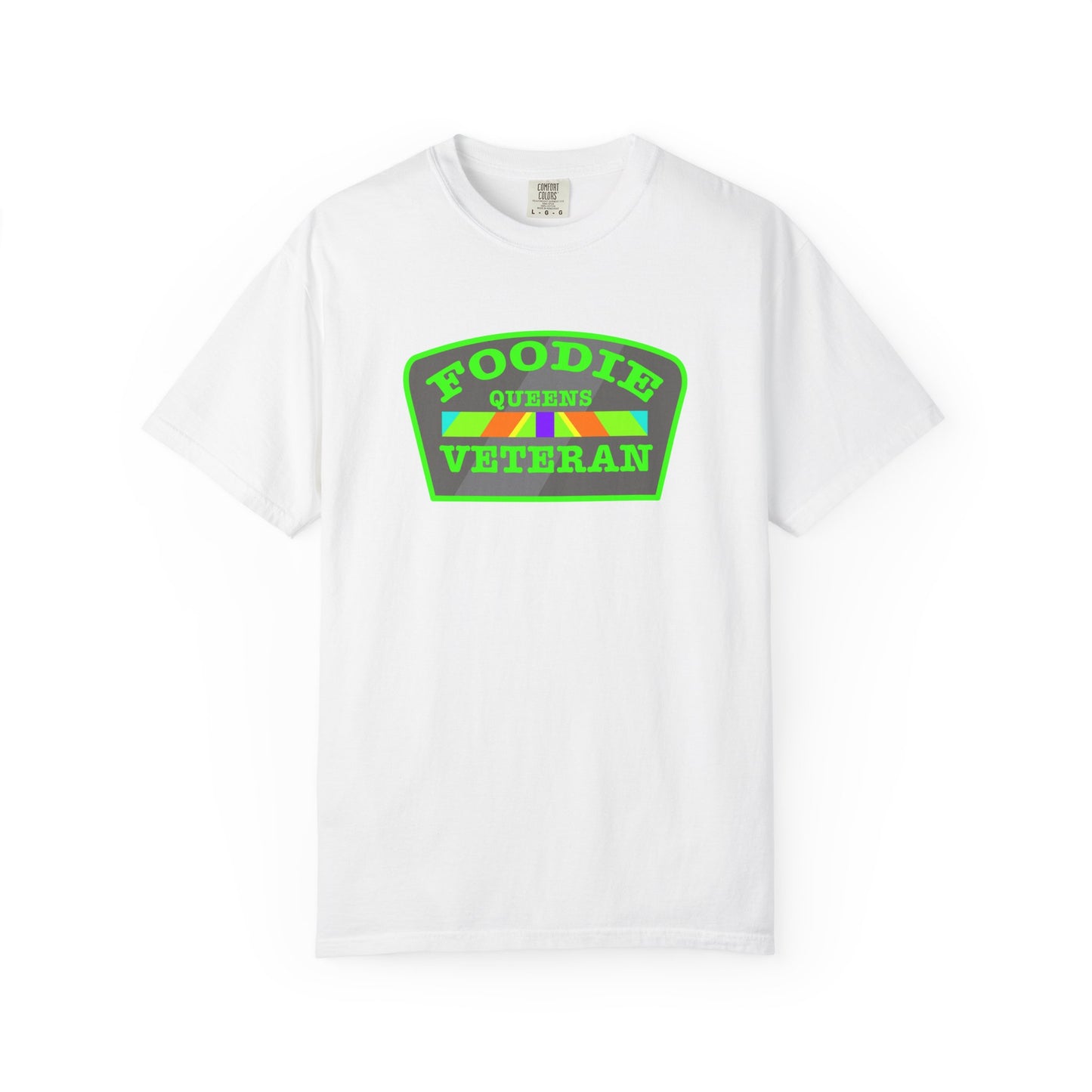 L.O.E.F Foodie Veteran QUEENS Unisex Tee Shirt (Neon Green)