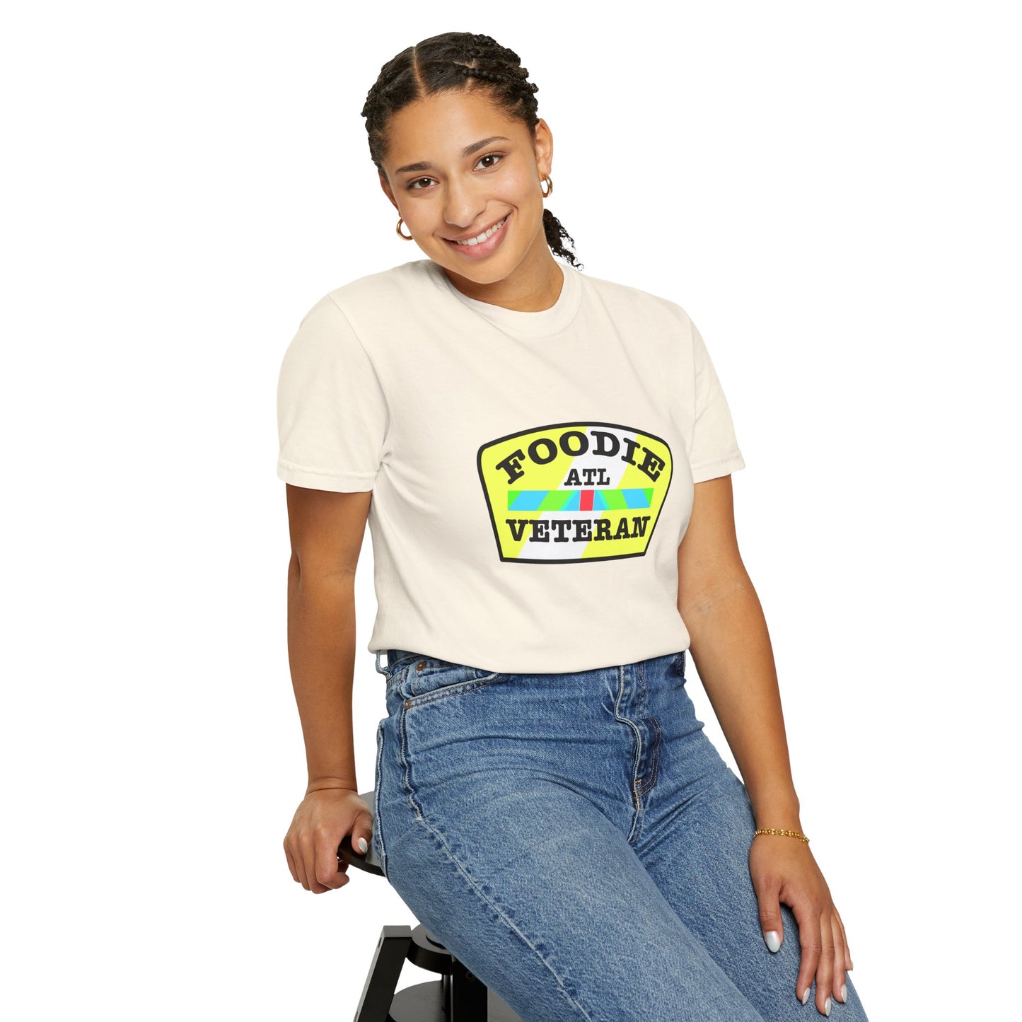 L.O.E.F Foodie Veteran ATL Unisex Tee Shirt (Yellow and Black)