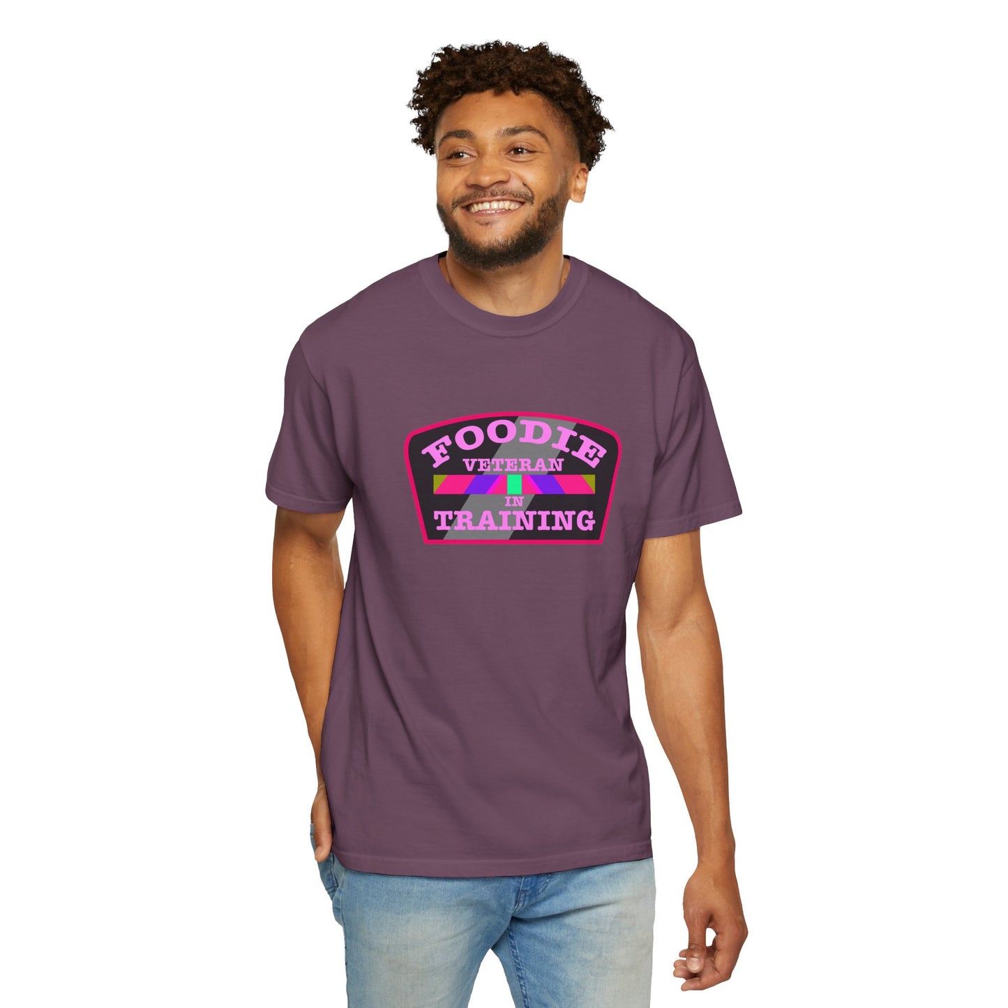 L.O.E.F Foodie Veteran IN TRAINING Unisex Tee Shirt (Pink)