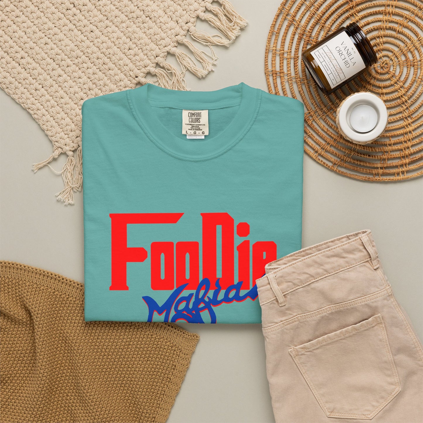 L.O.E.F Red Foodie Mafia Unisex Tee shirt (Cobalt Blue)