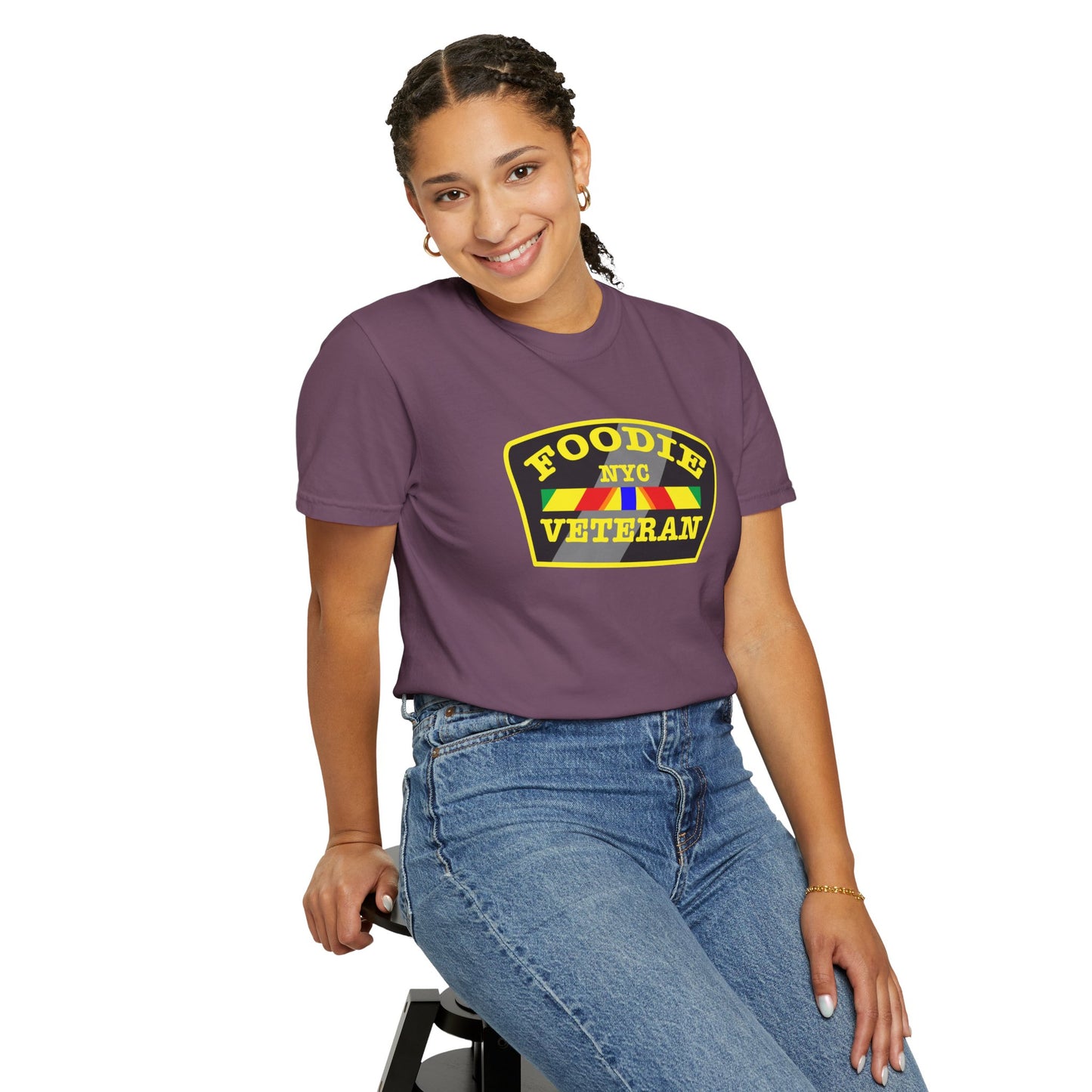 L.O.E.F Foodie Veteran NYC Unisex Tee Shirt (Yellow)