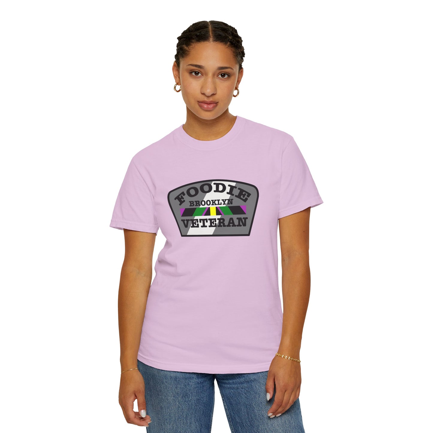 L.O.E.F Foodie Veteran Brooklyn Unisex Tee Shirt (Gray)