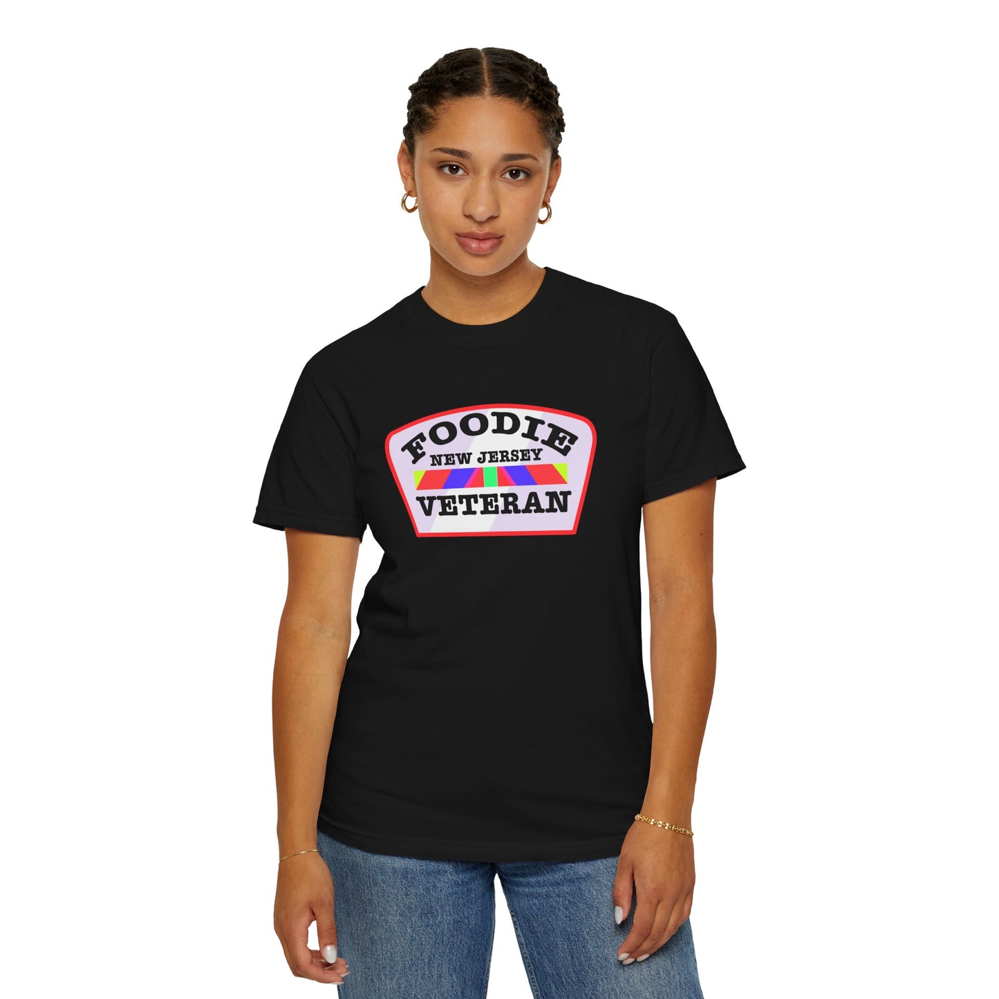 L.O.E.F Foodie Veteran NEW JERSEY Unisex Tee Shirt (Soft Pink)