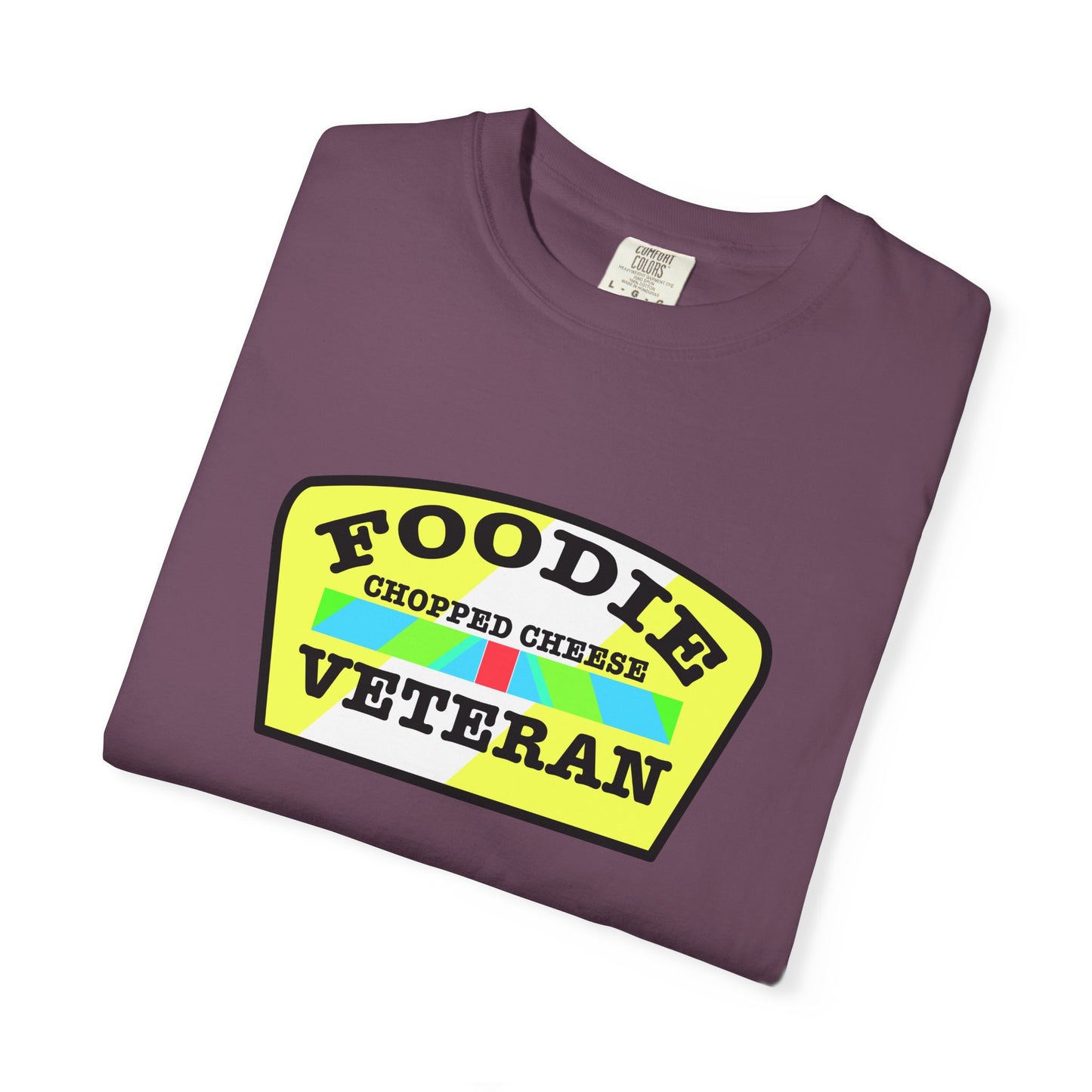 L.O.E.F Foodie Veteran Chopped Cheese Unisex Tee Shirt (Black and Yellow)