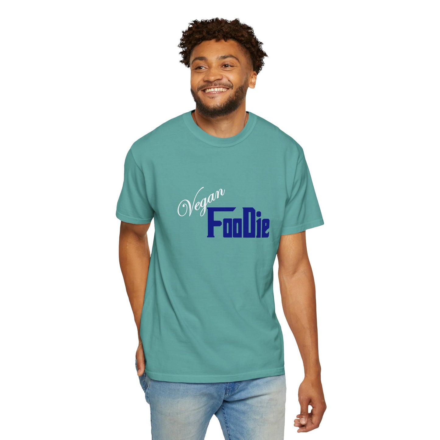 L.O.E.F Unisex Vegan Foodie Tee Shirt (Dark Blue)