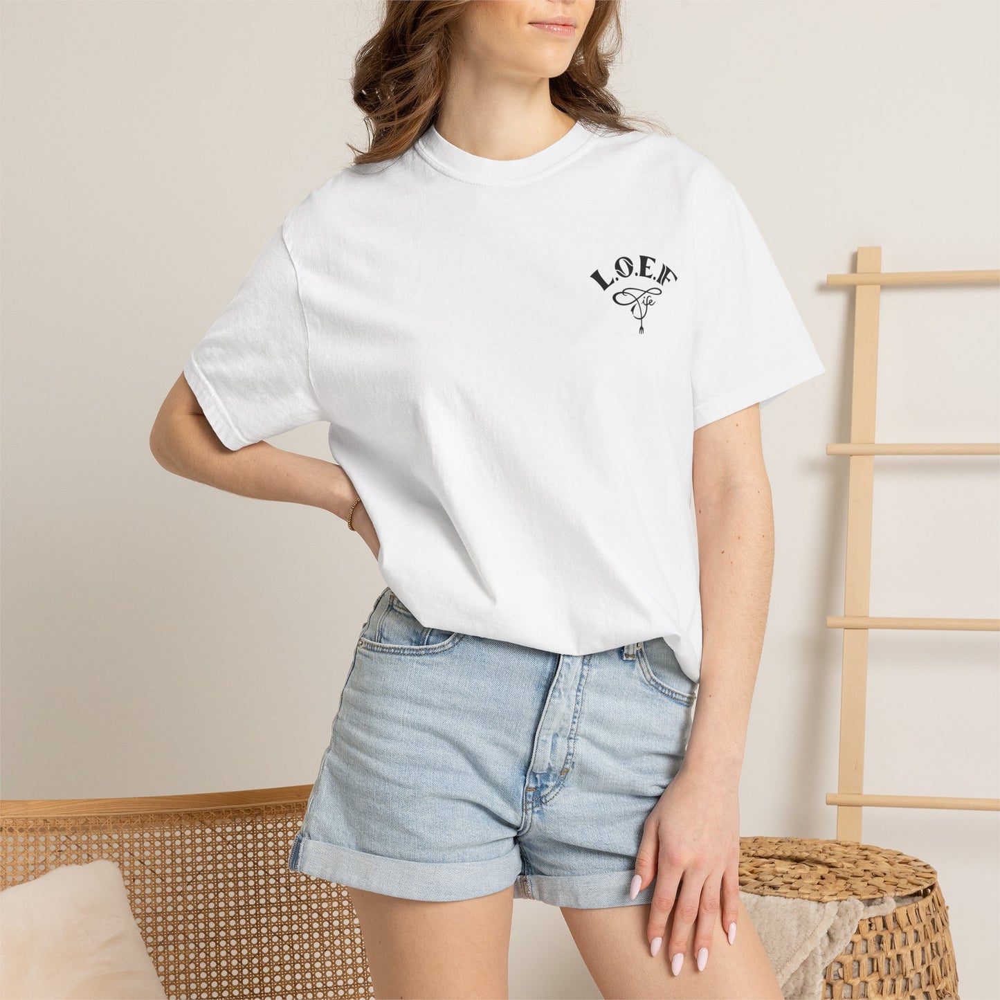 L.O.E.F LIFESTYLE OF EVERYDAY FOODIES Unisex Tee Shirt (Black)