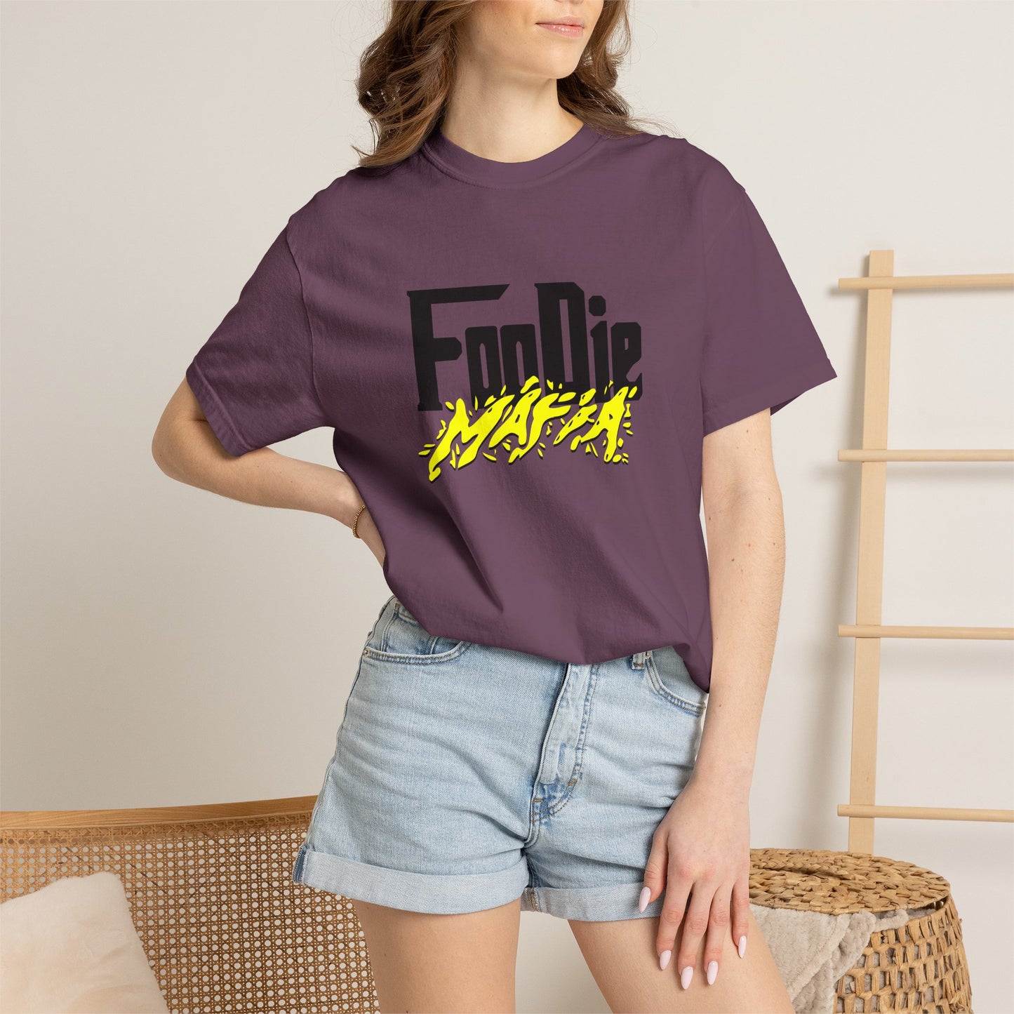 L.O.E.F Foodie Mafia Unisex Tee Shirt (Bright Yellow)