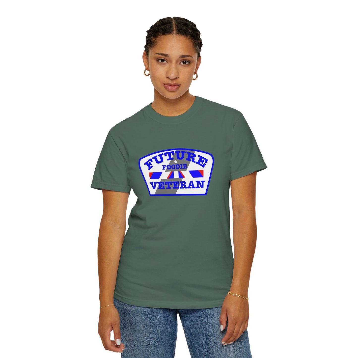 L.O.E.F Future Foodie Veteran Unisex Tee Shirt (Blue)