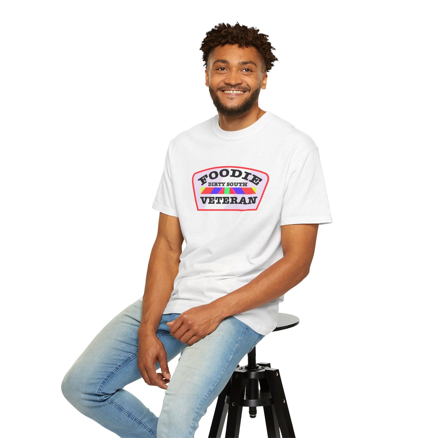 L.O.E.F Foodie Veteran DIRTY SOUTH Unisex Tee Shirt (Soft Pink)