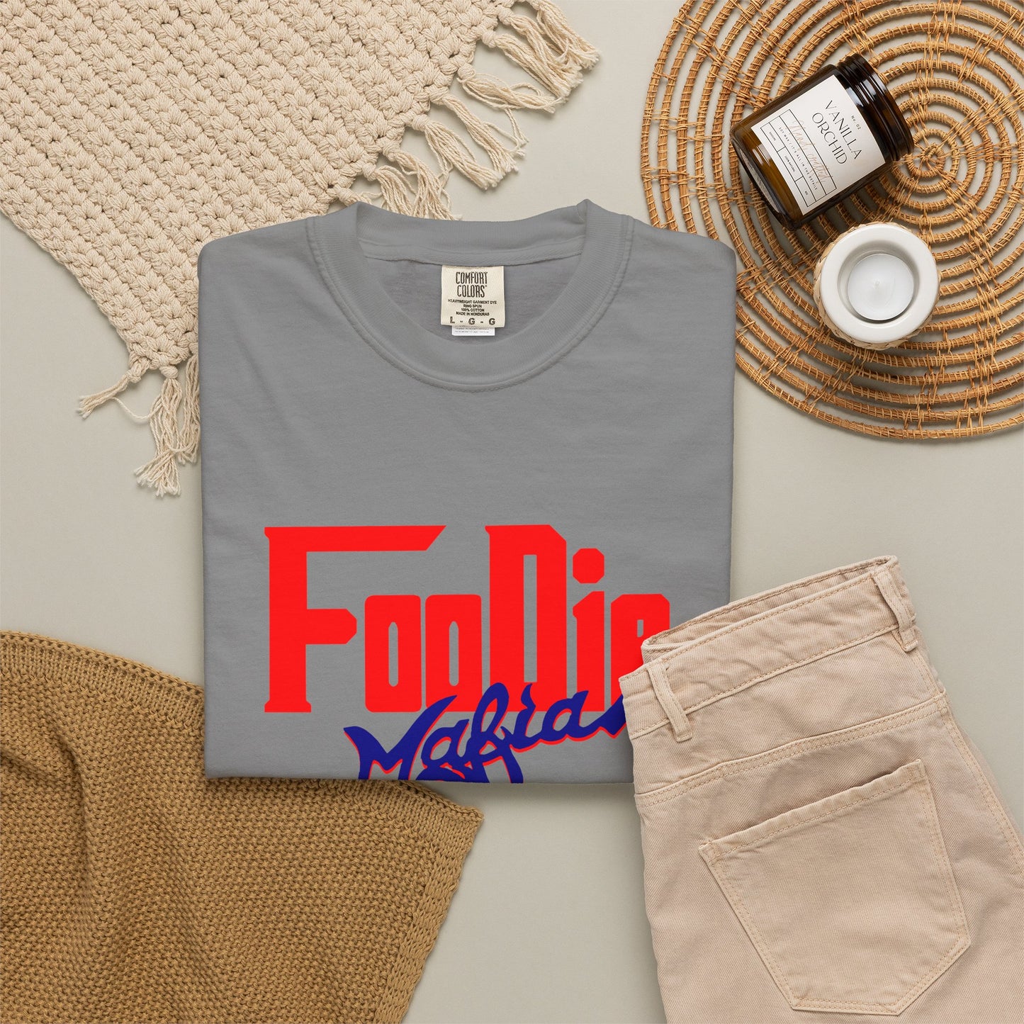 L.O.E.F Red Foodie Mafia Unisex Tee shirt (Dark Blue)