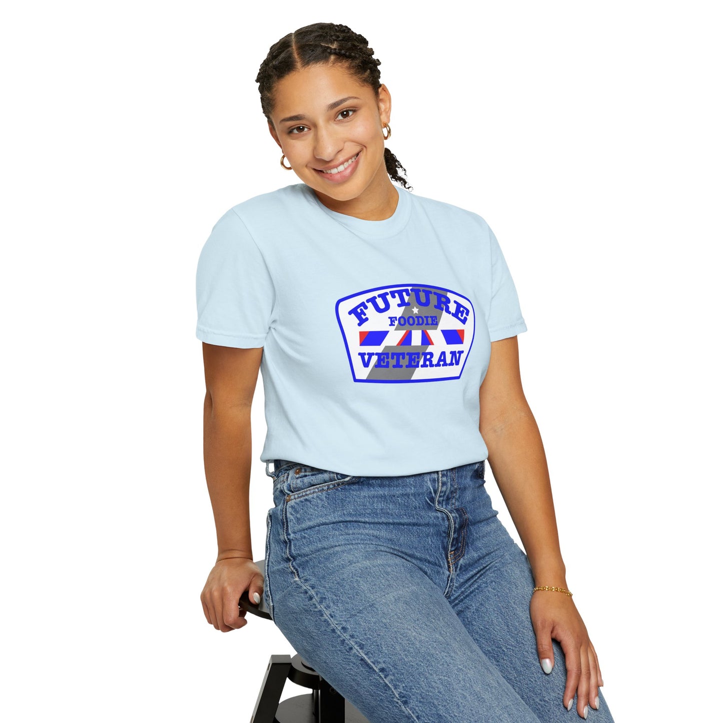 L.O.E.F Future Foodie Veteran Unisex Tee Shirt (Blue)