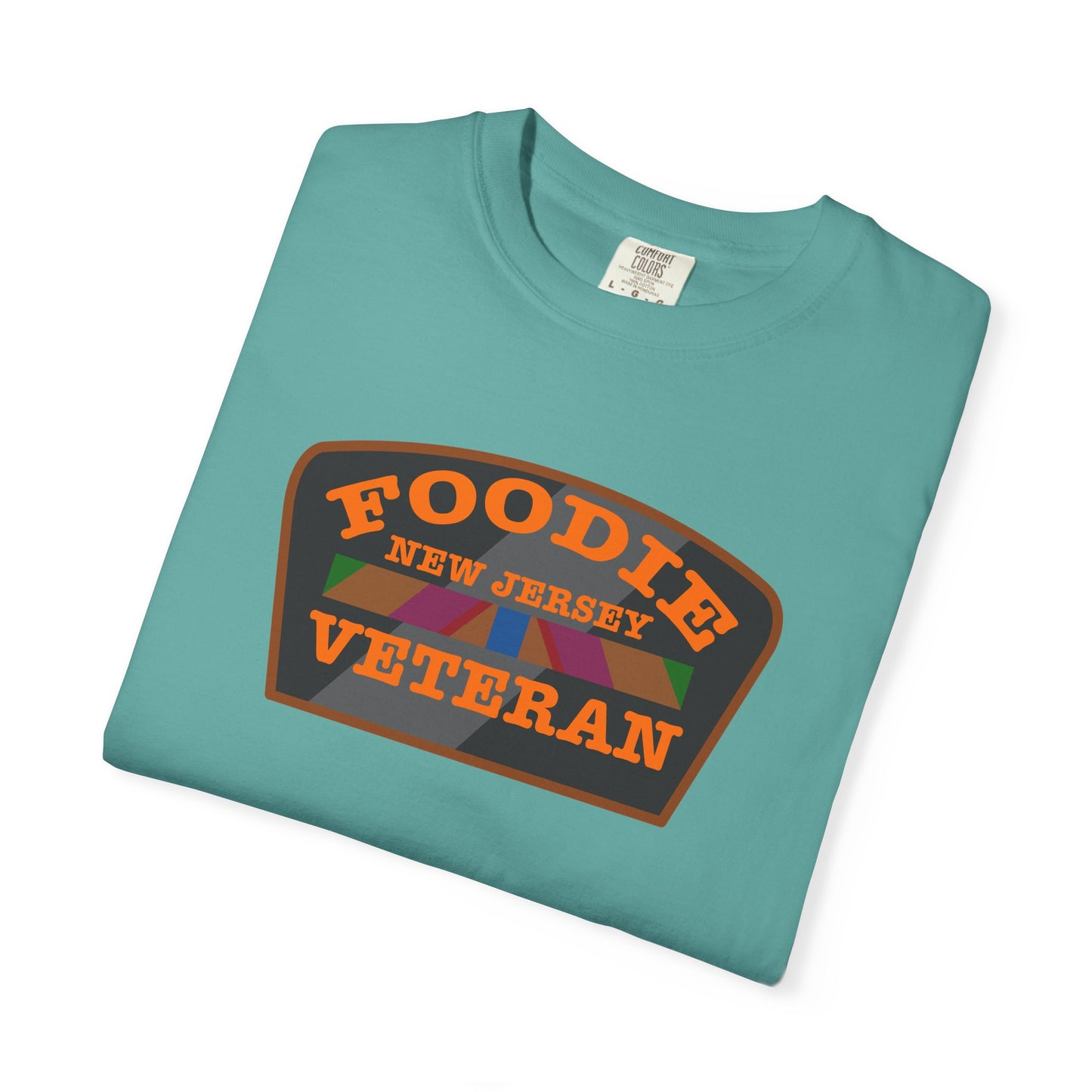 L.O.E.F Foodie Veteran NEW JERSEY Unisex Tee Shirt (Orange)