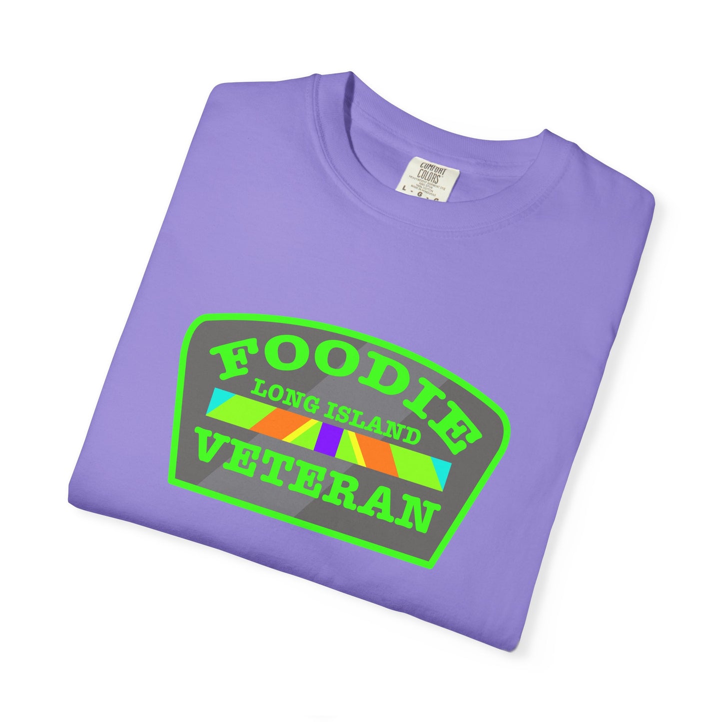 L.O.E.F Foodie Veteran Long Island Unisex Tee Shirt (Neon Green)