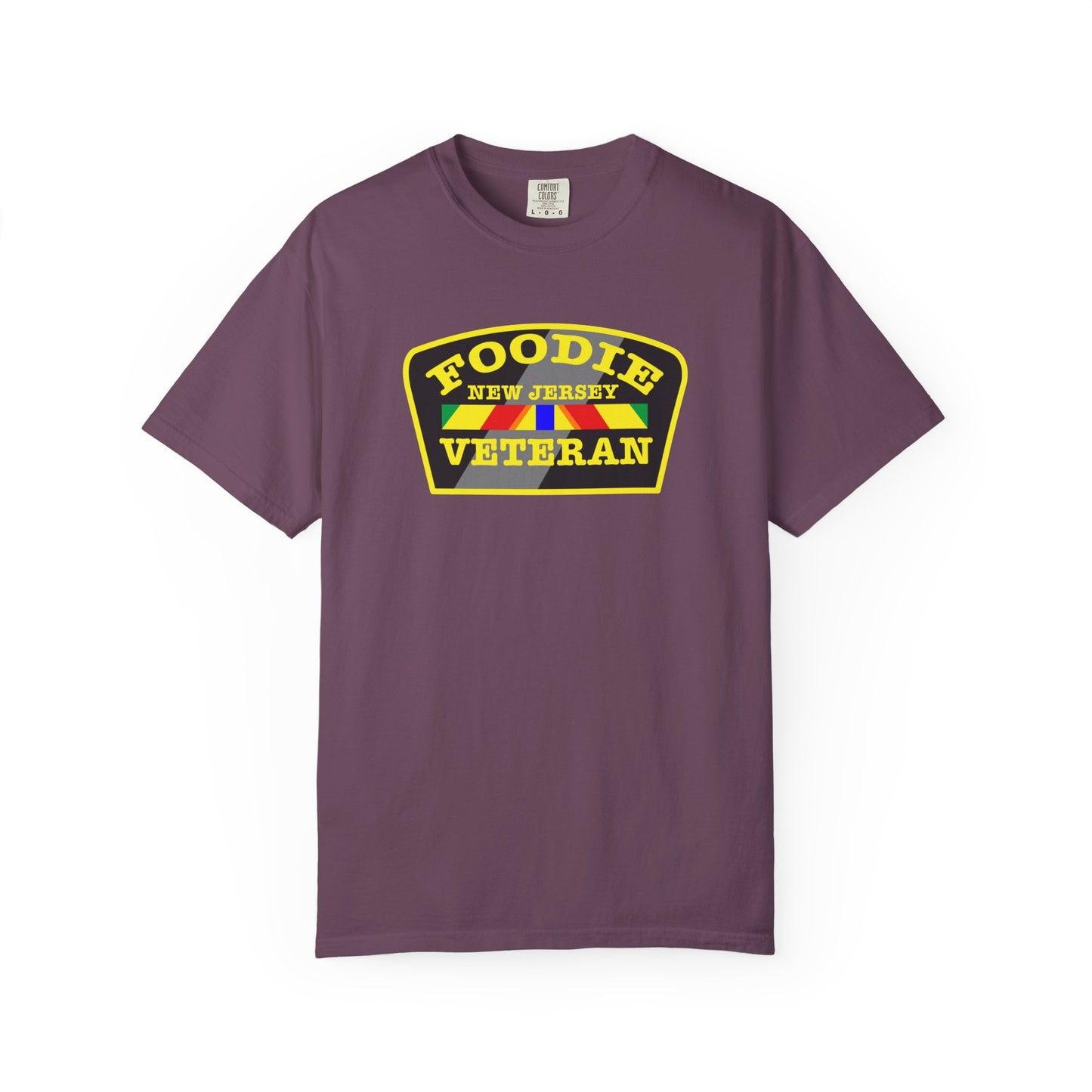 L.O.E.F Foodie Veteran NEW JERSEY Unisex Tee Shirt (Yellow)