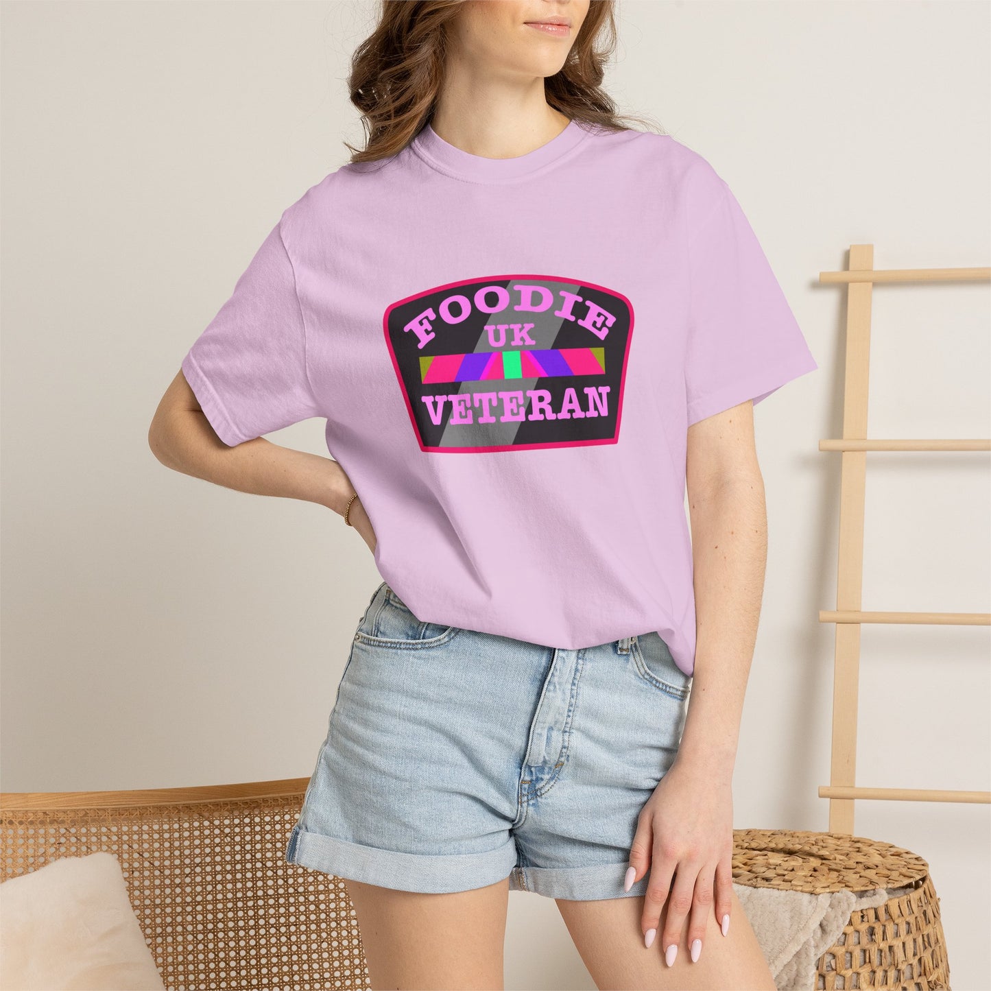 L.O.E.F Foodie Veteran UK Unisex Tee Shirt (Pink)