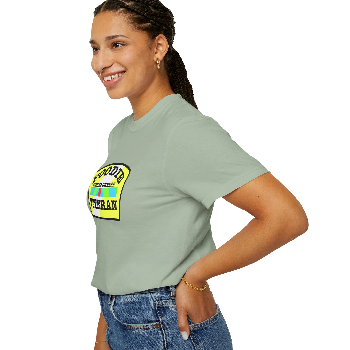 L.O.E.F Foodie Veteran Chopped Cheese Unisex Tee Shirt (Black and Yellow)
