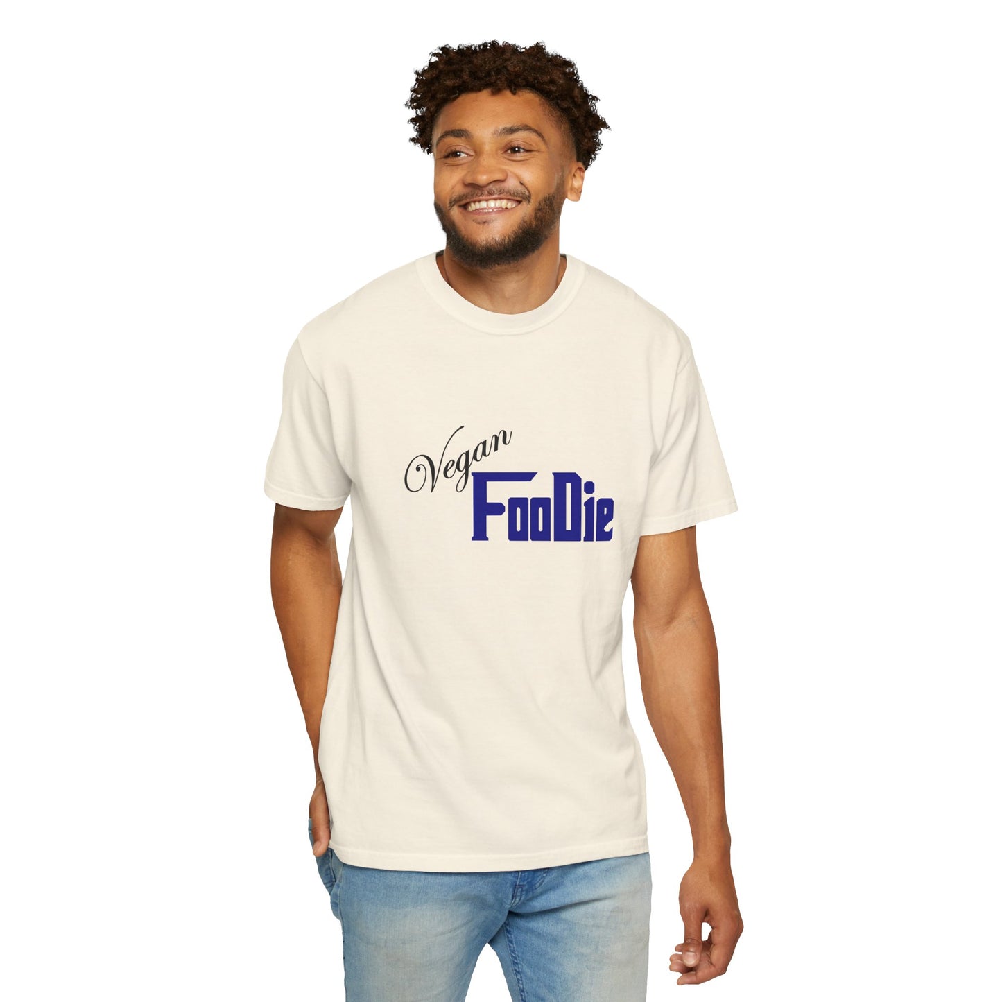 L.O.E.F Unisex Vegan Foodie Tee Shirt (Dark Blue)