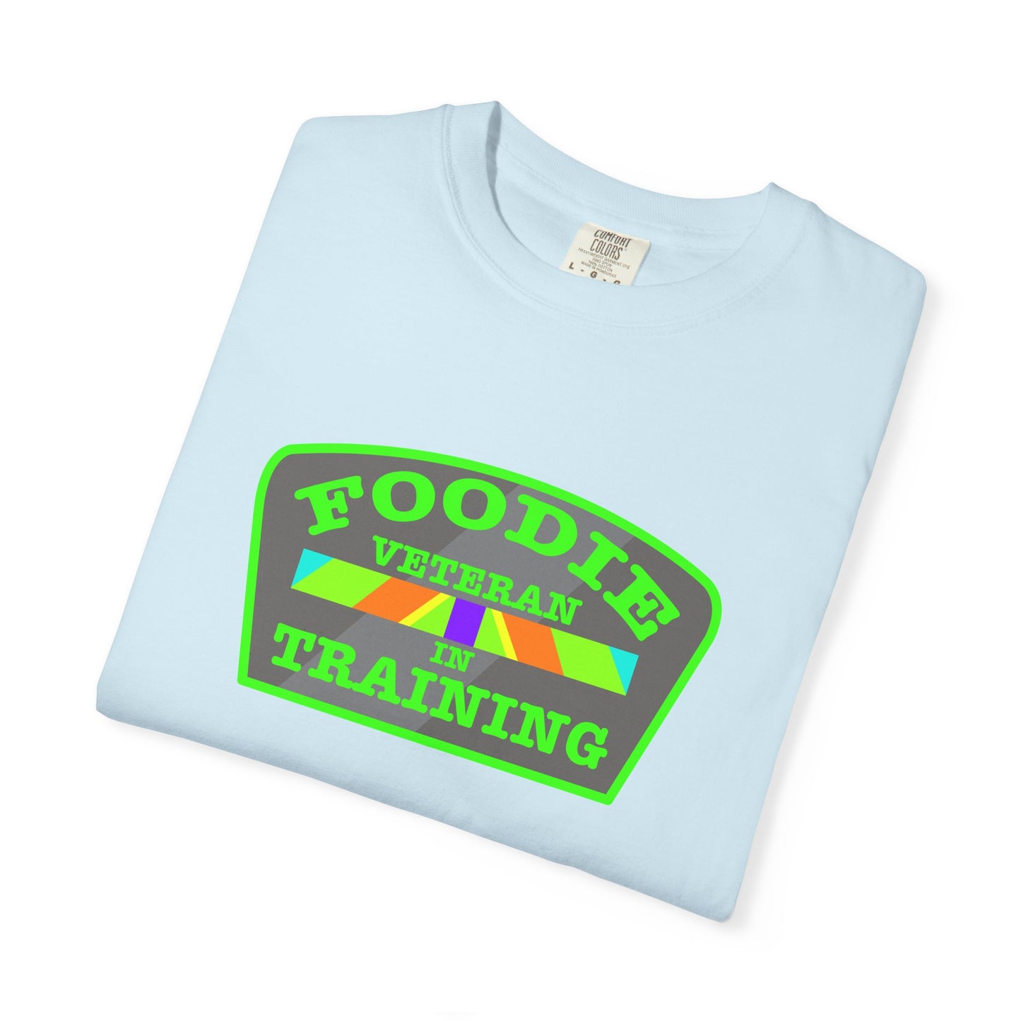 L.O.E.F Foodie Veteran IN TRAINING Unisex Tee Shirt (Neon Green)