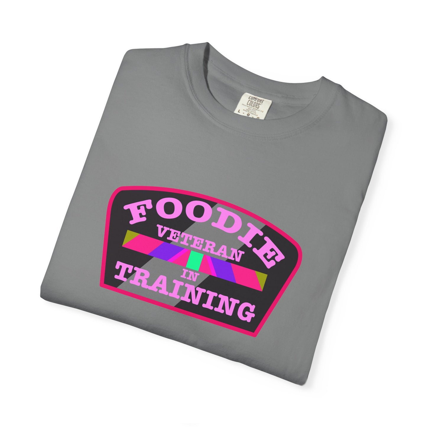 L.O.E.F Foodie Veteran IN TRAINING Unisex Tee Shirt (Pink)
