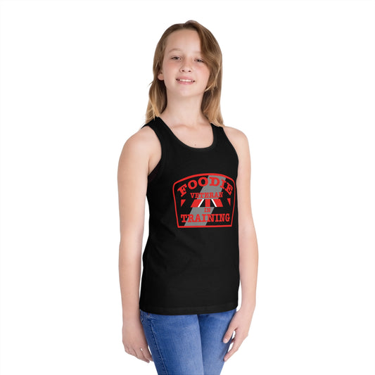 L.O.E.F Foodie Veteran In Training Kids Tank Top (Red)