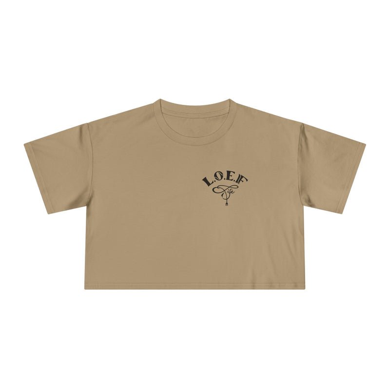 L.O.E.F Foodie 4Life Vegan Crop Tee (Rust)