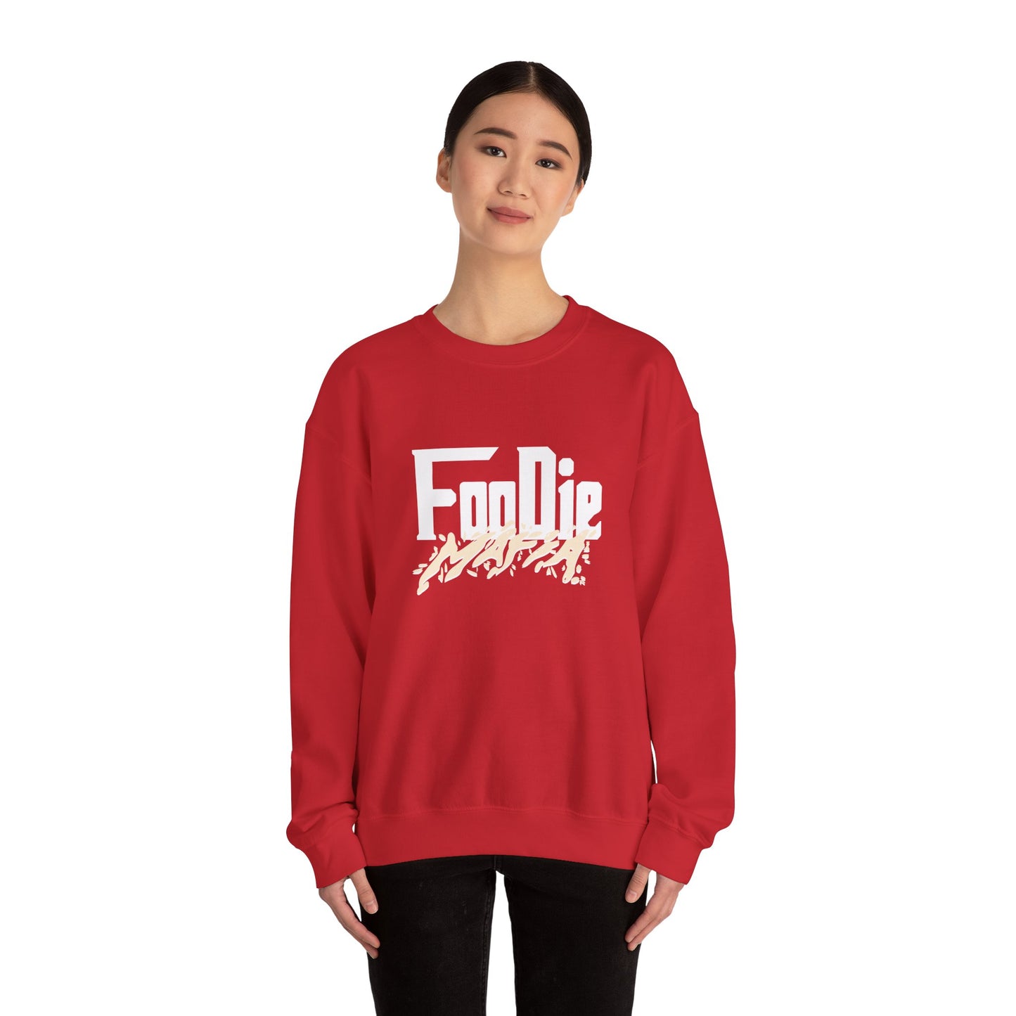 L.O.E.F White Foodie Mafia Unisex Sweatshirt (Cream)