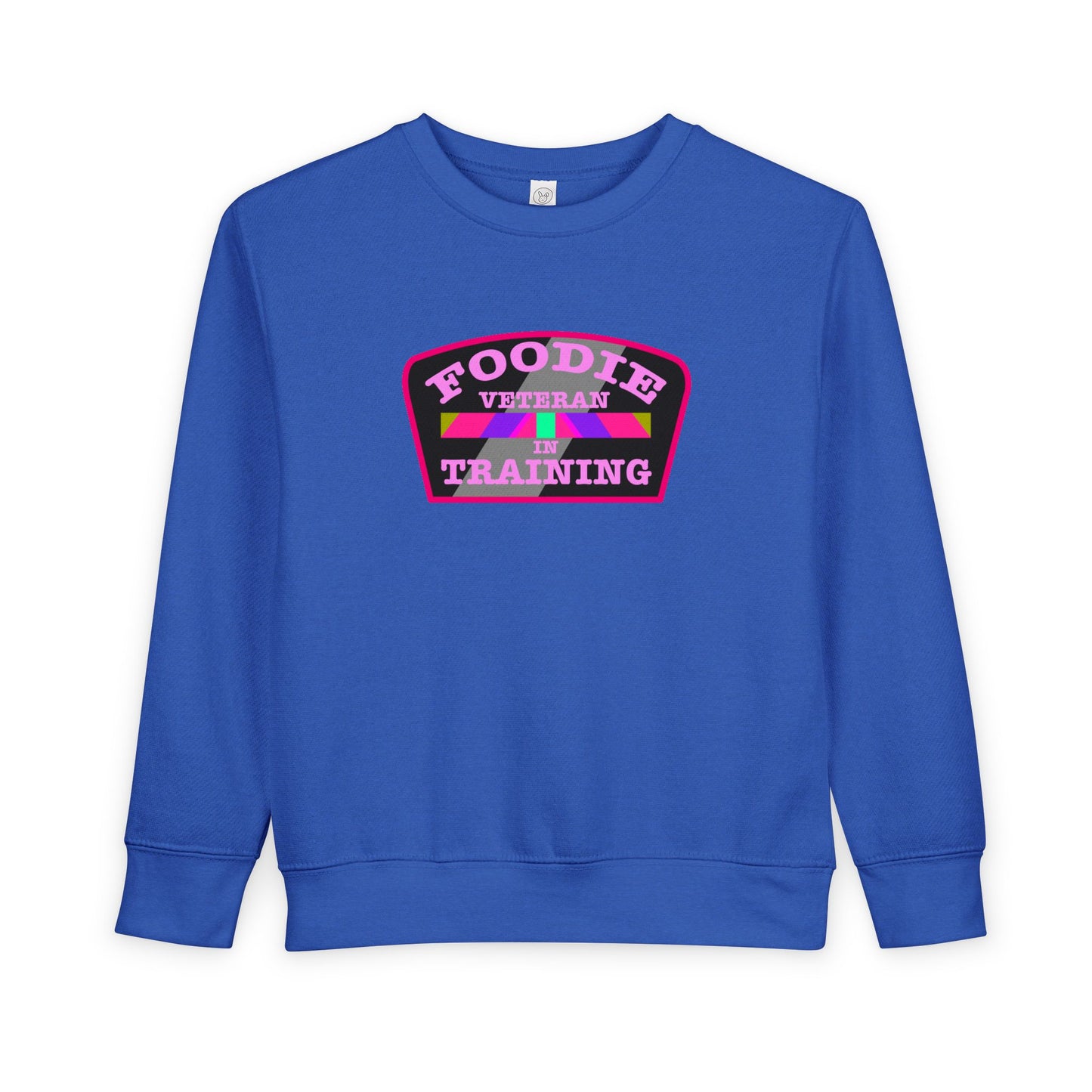 L.O.E.F Foodie Veteran In Training Toddler Sweatshirt (Pink)