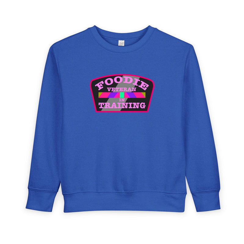 L.O.E.F Foodie Veteran In Training Toddler Sweatshirt (Pink)
