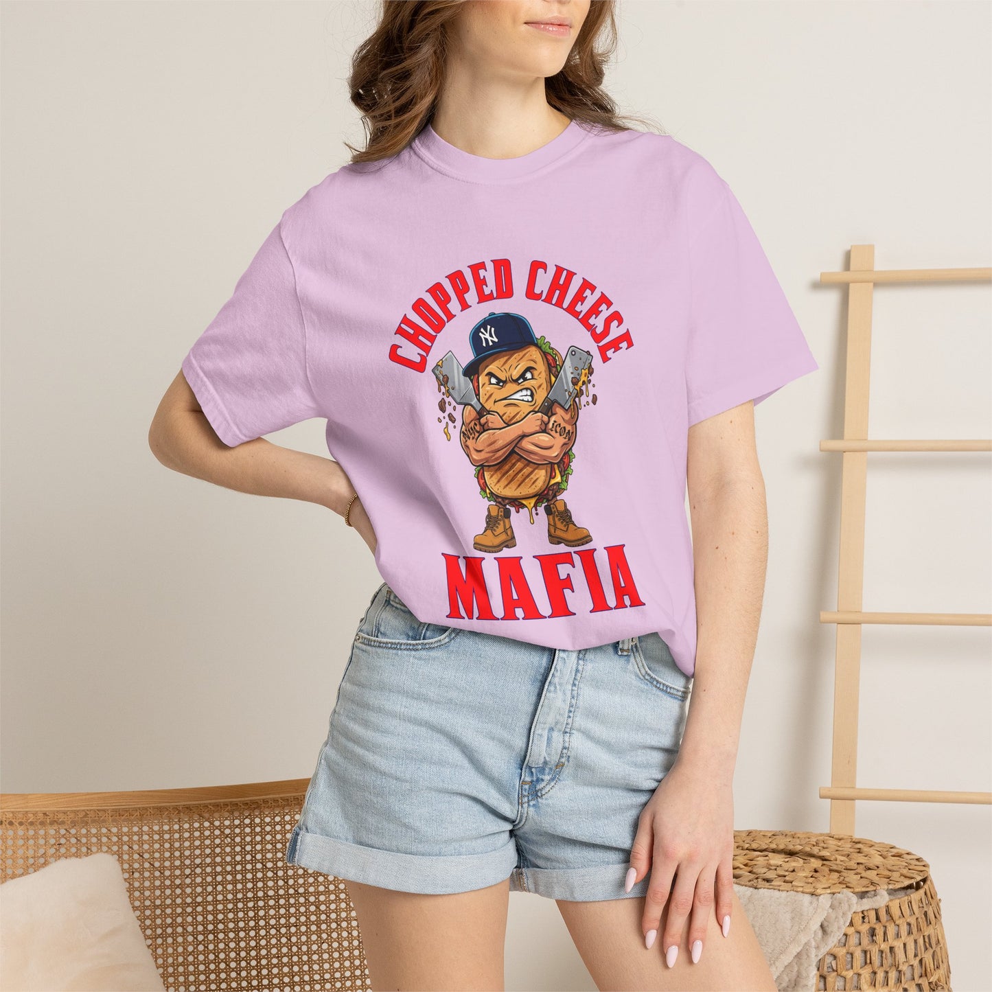 L.O.E.F Mafia Chopped Cheese Unisex Tee Shirt (Red)
