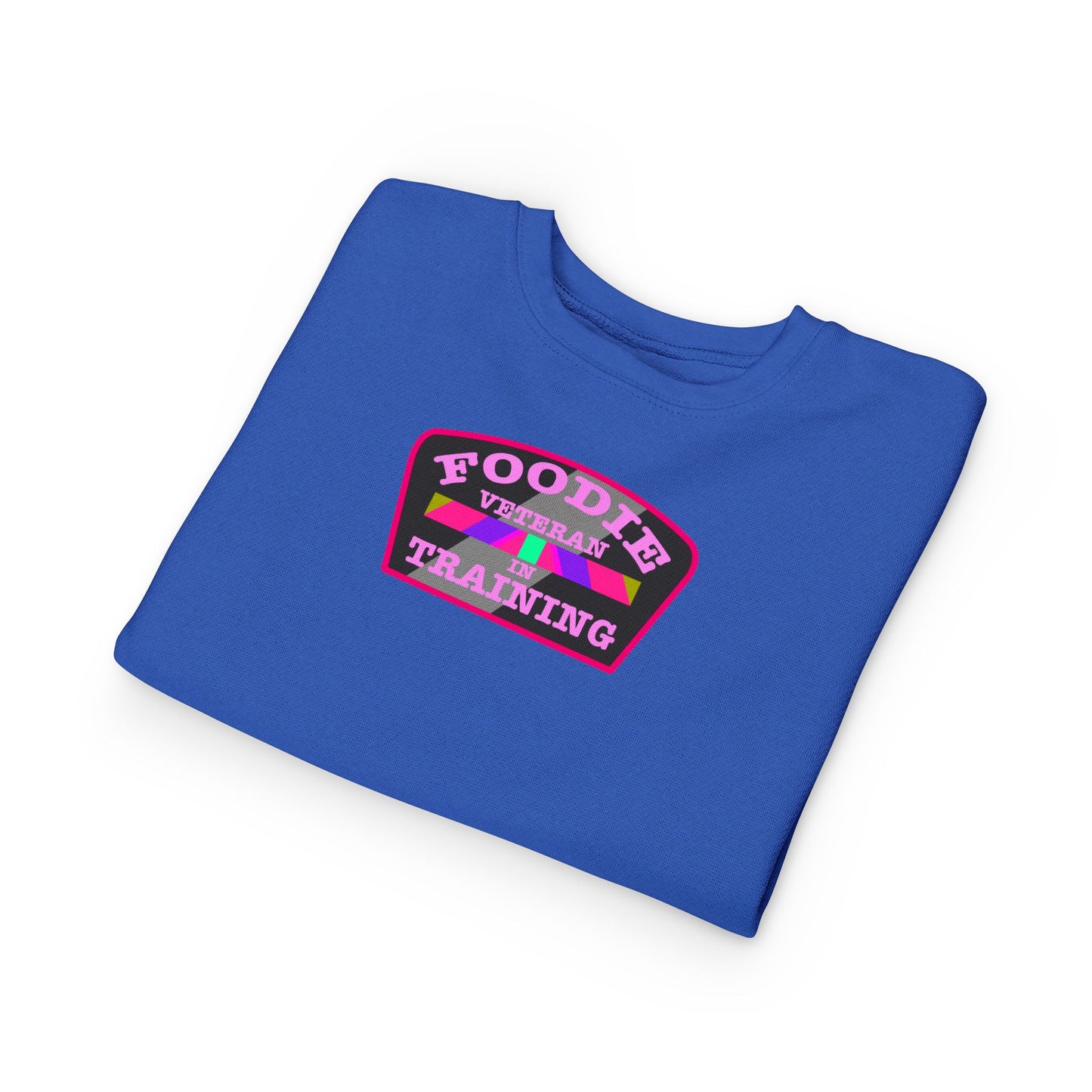 L.O.E.F Foodie Veteran In Training Toddler Sweatshirt (Pink)