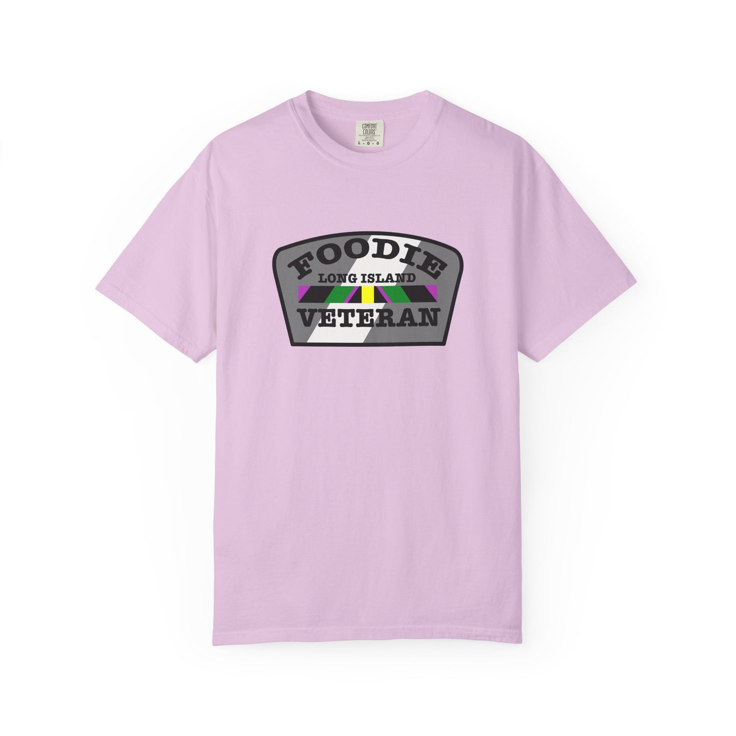 L.O.E.F Foodie Veteran Long Island Unisex Tee Shirt (Gray)