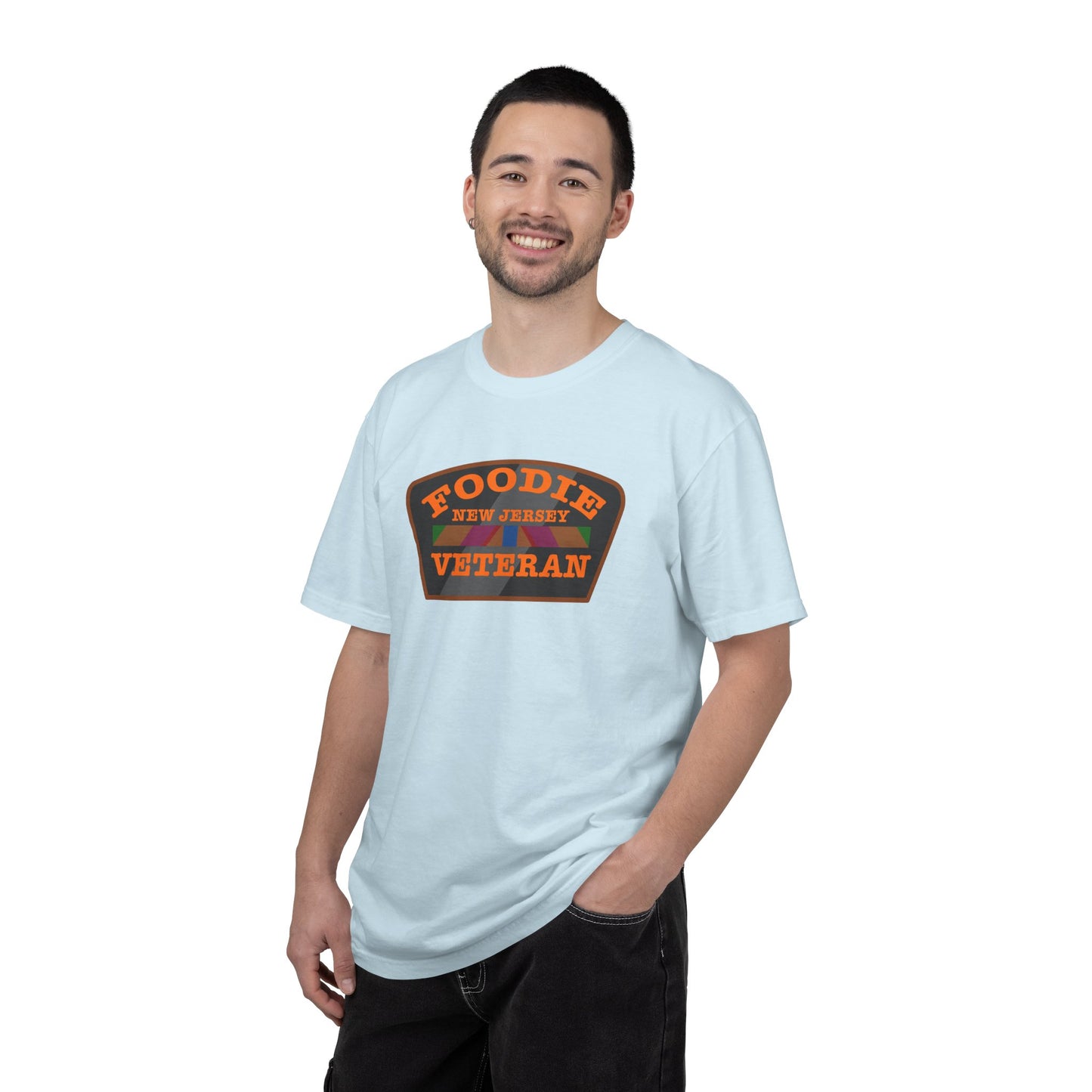 L.O.E.F Foodie Veteran NEW JERSEY Unisex Tee Shirt (Orange)
