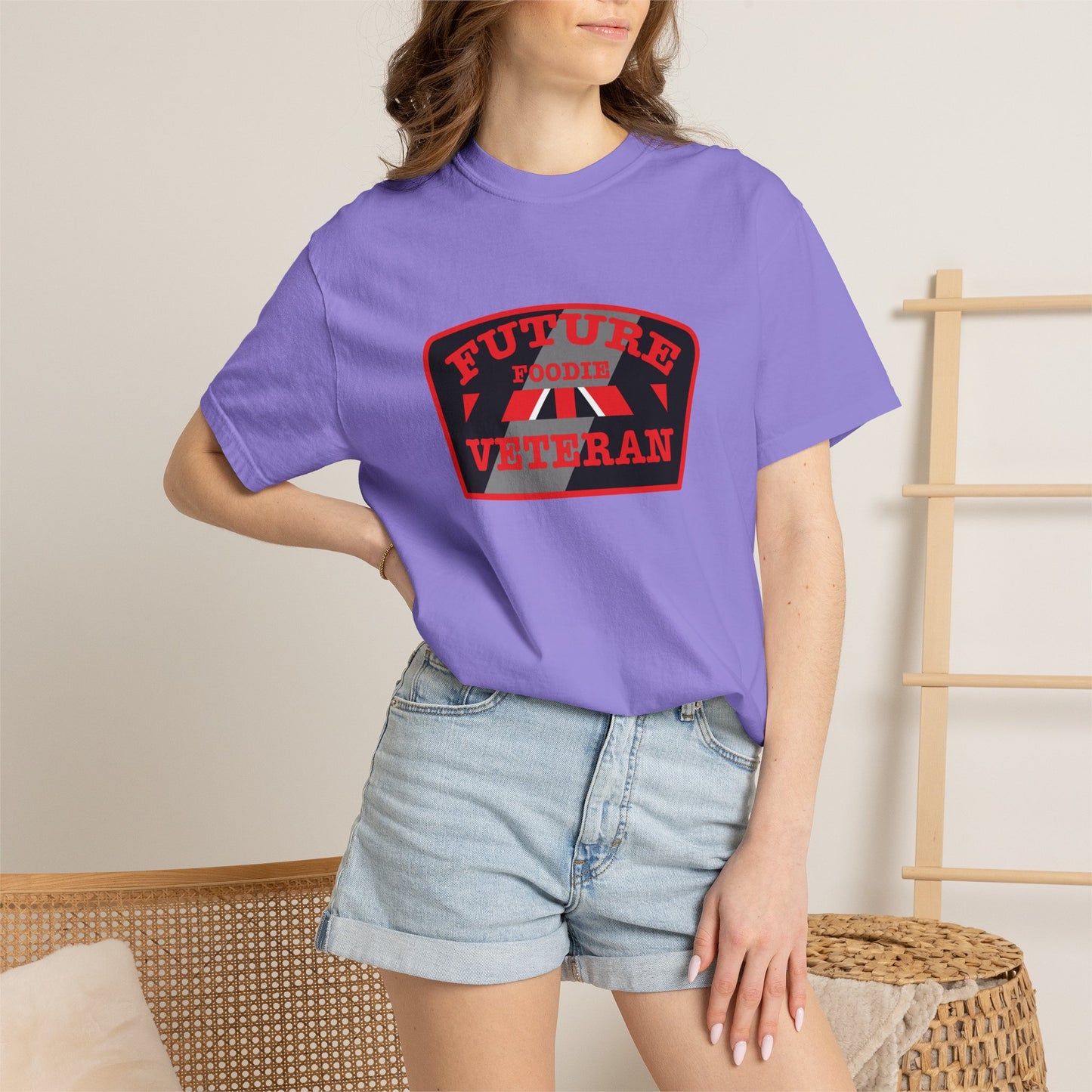 L.O.E.F Future Foodie Veteran Unisex Tee Shirt (Red)