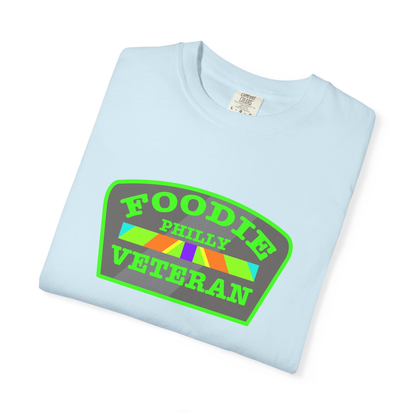 L.O.E.F Foodie Veteran PHILLY Unisex Tee Shirt (Neon Green)